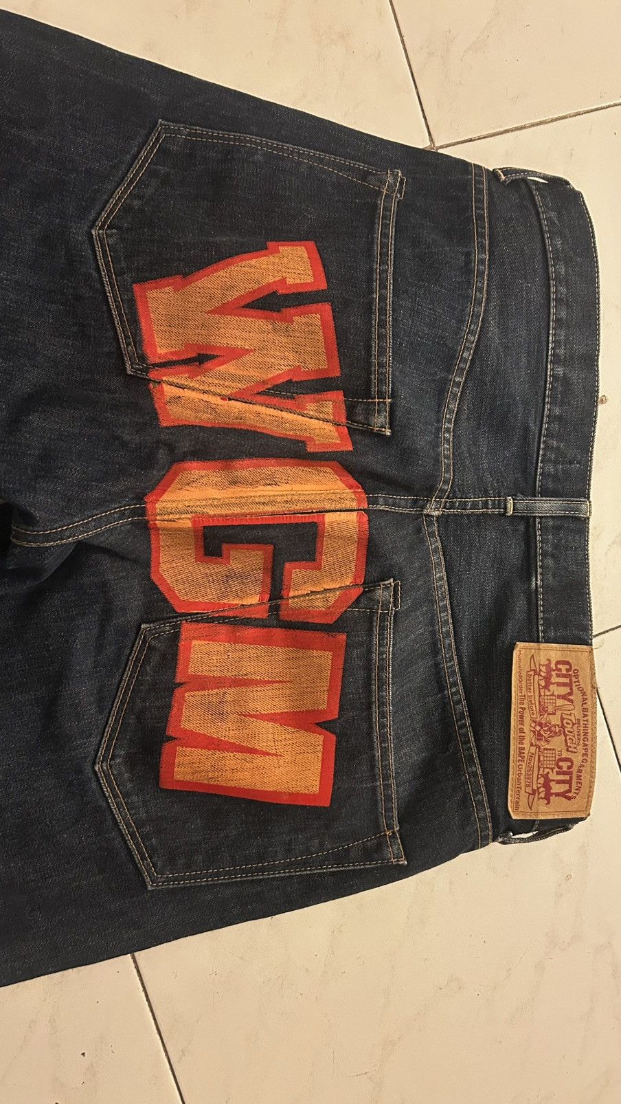 Bape SHARK LOGO BAPE JEANS Size US 35 - 9 Thumbnail