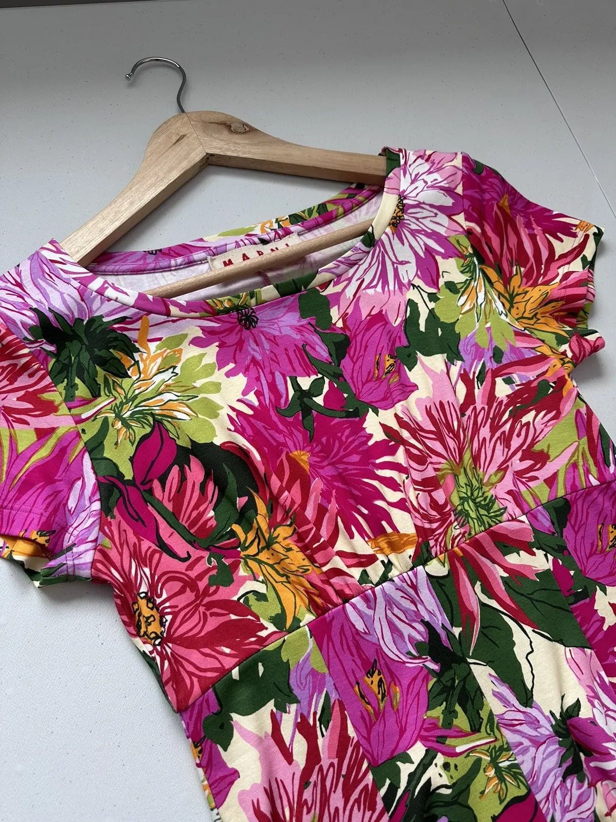 Marni Marni Flowers Mid Dress Pink Size M / US 6-8 / IT 42-44 - 5 Thumbnail