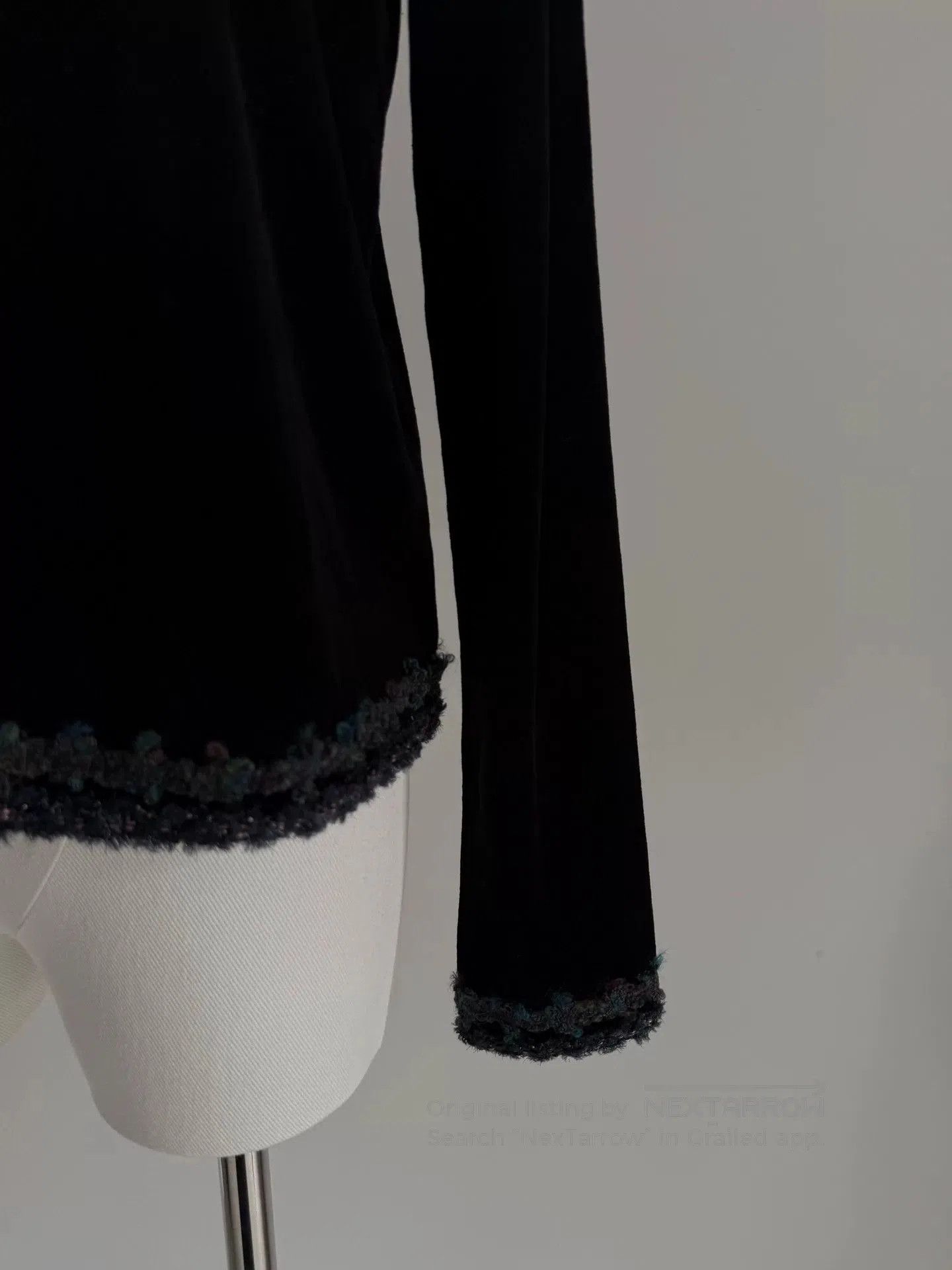 Comme des Garcons black velvet jacket by comme des garçons. Size XXS / US 00 / IT 34 - 3 Thumbnail