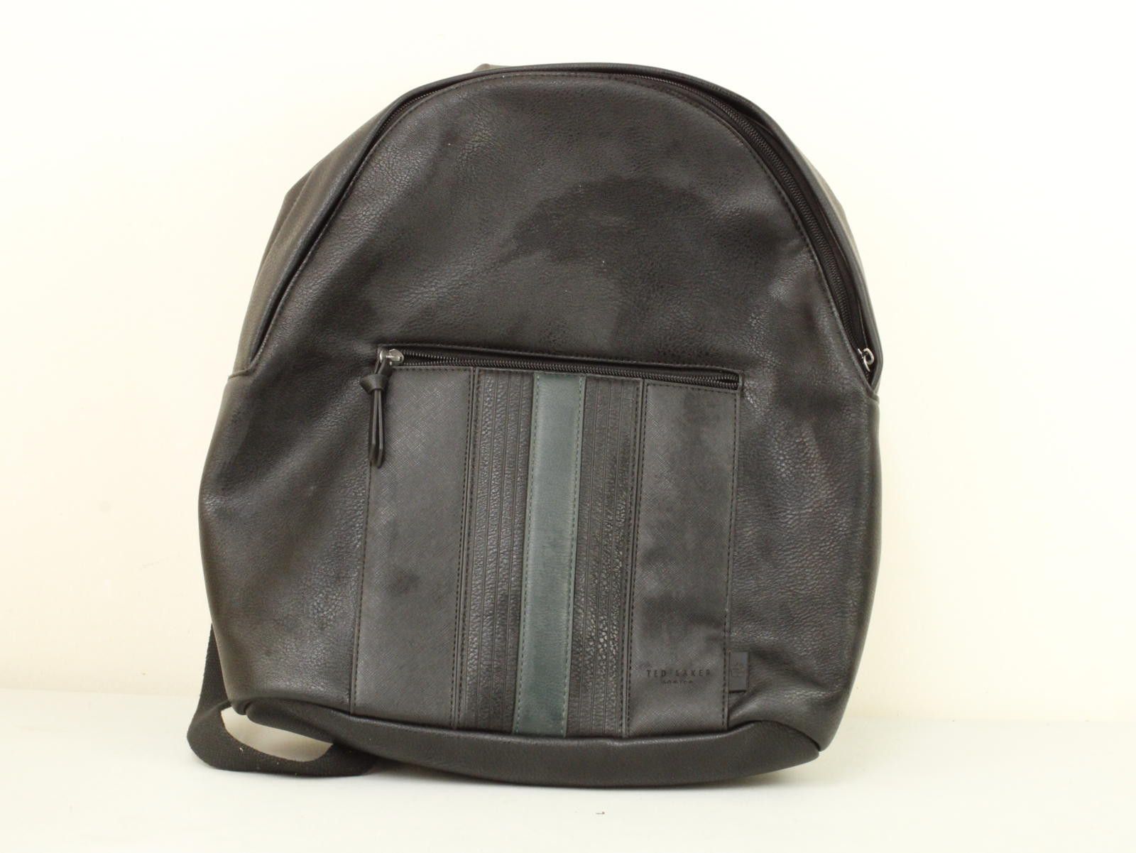 Ted Baker Ted Baker Men's Black Leather Backpack Size ONE SIZE - 1 Thumbnail