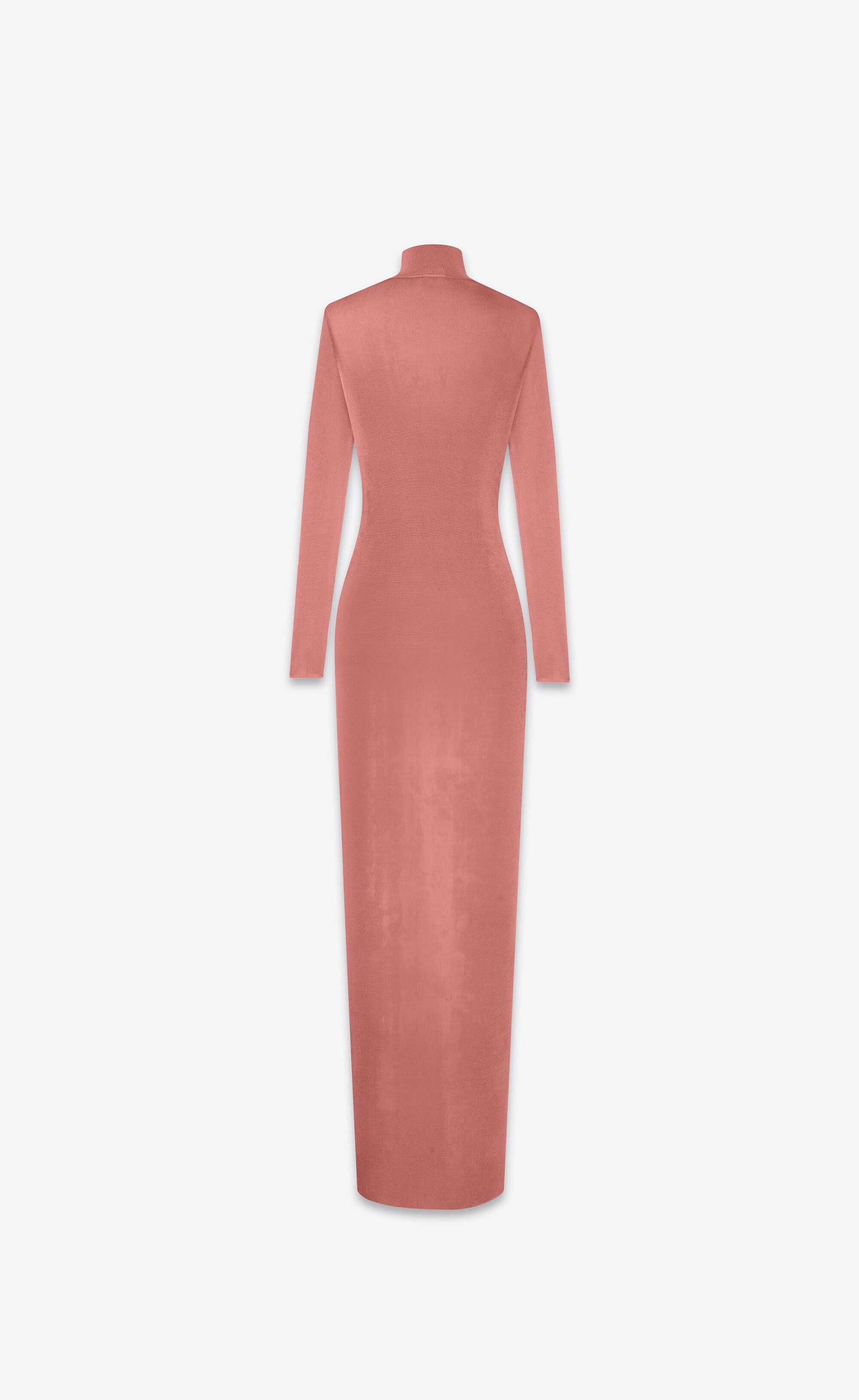 Saint Laurent Paris o1s1wg110924 Long Dress in Knit in Aged Brandy Size M / US 6-8 / IT 42-44 - 2 Thumbnail