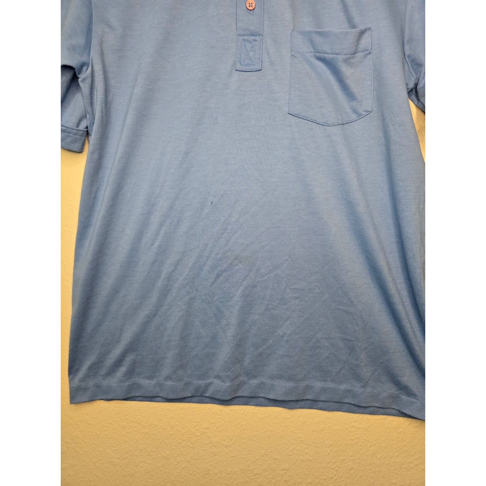 Vintage Vintage BJ Barnett Polo Mens Medium Blue Pocket Shirt 80s Size US M / EU 48-50 / 2 - 2 Thumbnail