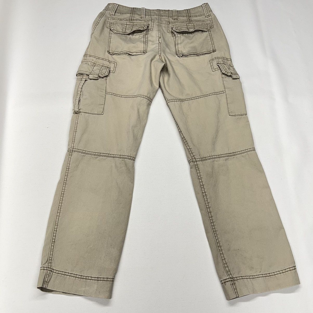 Vintage Iron Gear Cargo Pants Khaki Straight Pocket Baggy Workwear Size US 31 - 16 Thumbnail