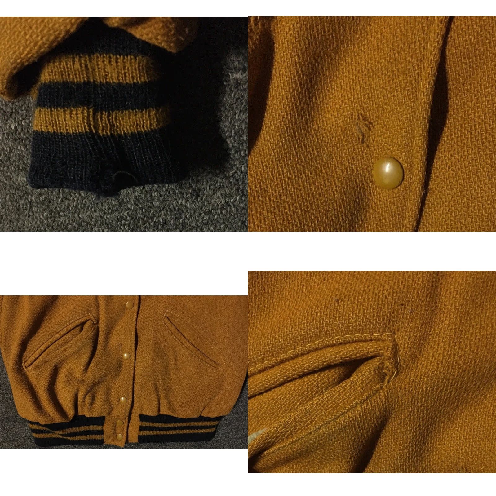 Vintage Vtg 80s Varsity Letterman Jacket 36 USA School Football Track College Grunge 70s Size US XXS / EU 40 - 8 Thumbnail