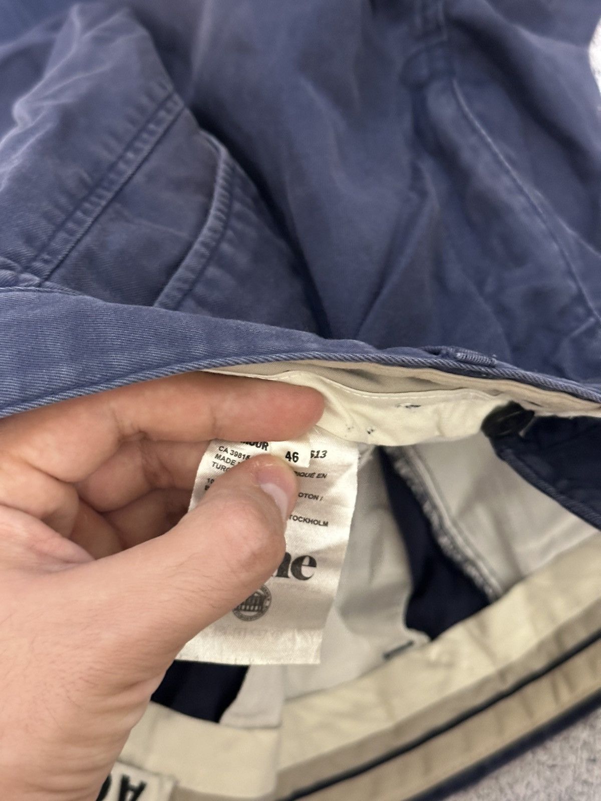Acne Studios Acne Studios Seymour Twill Shorts Blue Size US 27 - 10 Thumbnail
