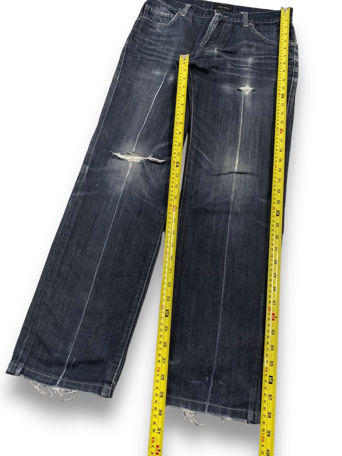JOSEPH HOMME Vintage Joseph Homme Japan Dark Blue Washed Distressed Jeans Size US 30 / EU 46 - 11 Thumbnail