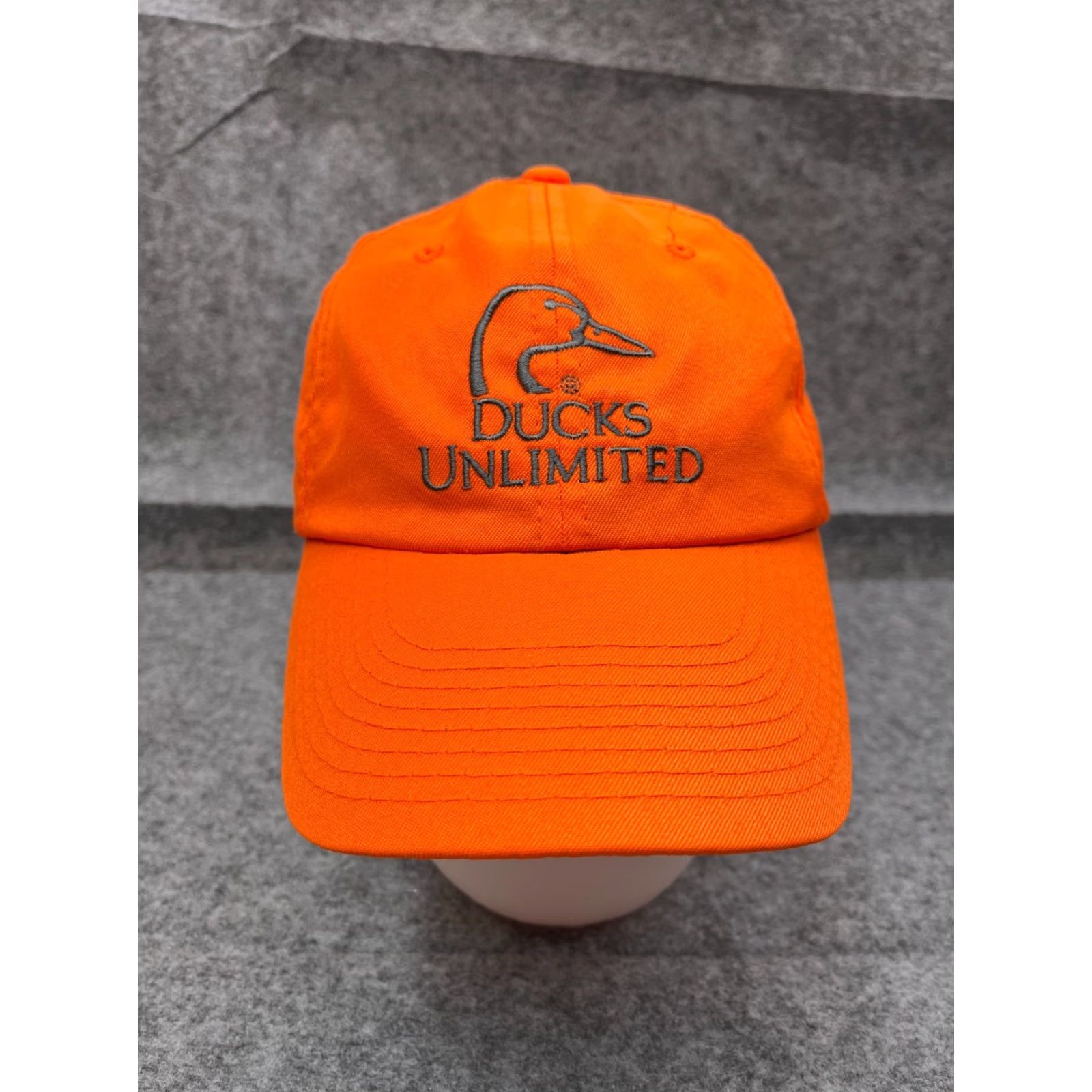 Vintage Ducks Unlimited Hat Adjustab le One Size Orange Cotton Twill Baseball Cap Men Size ONE SIZE - 2 Thumbnail