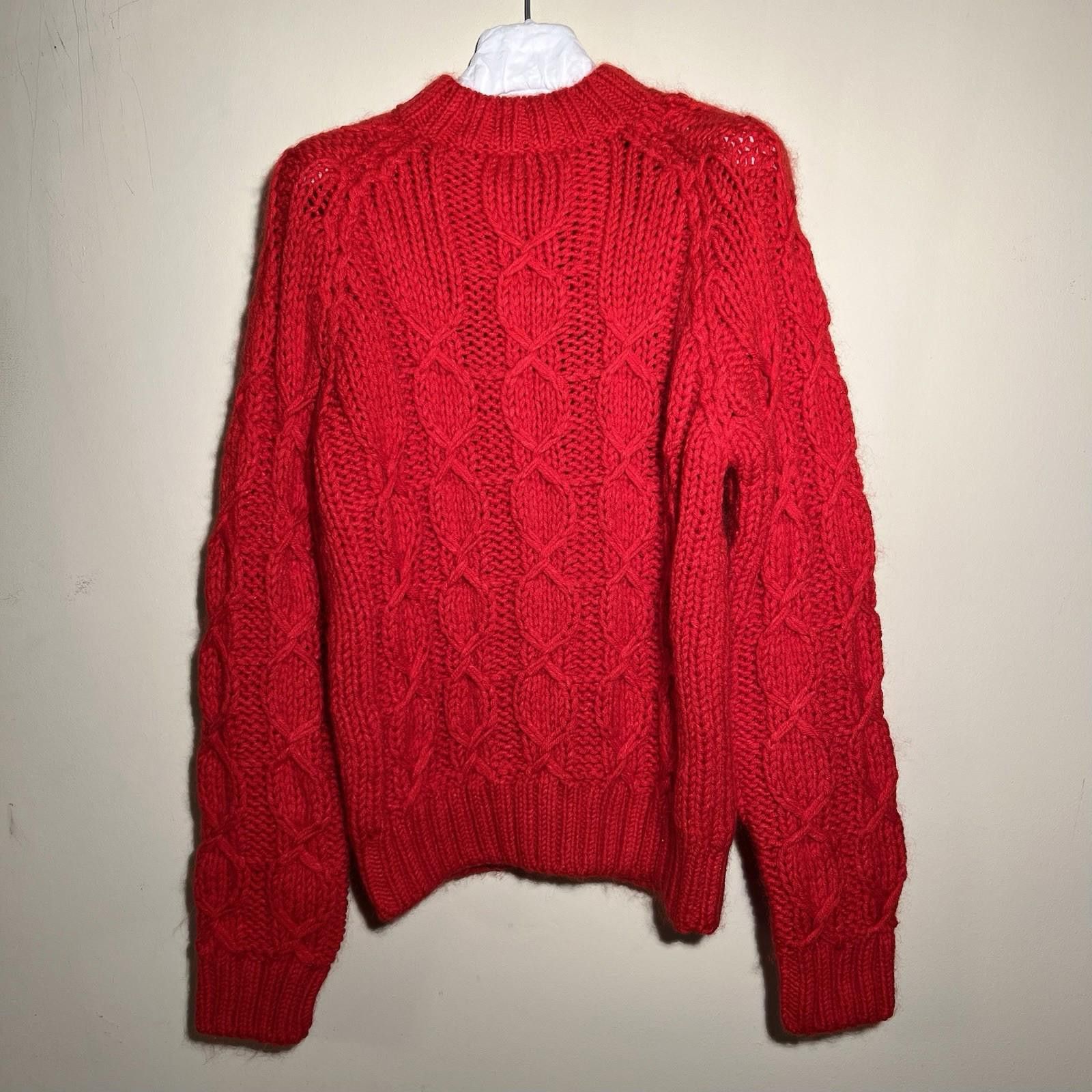 Saint Laurent Paris Saint Laurent Paris Crewneck Sweater Red L Virgin Wool Size US L / EU 52-54 / 3 - 1 Thumbnail