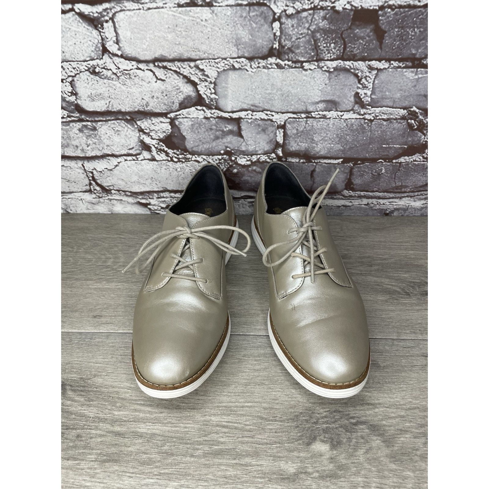 Cole Haan Cole Haan Original Grand Pearl Metallic Oxfords Shoes Women Size US 8 / IT 38 - 17 Thumbnail