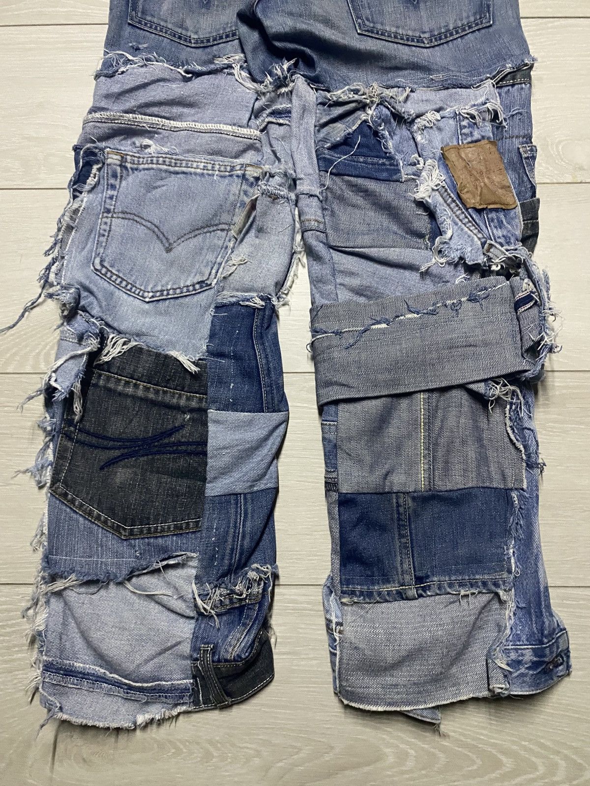 Levi's Crazy Levis 502 Sashiko Bro Patches Custom Jeans Size US 32 / EU 48 - 6 Thumbnail