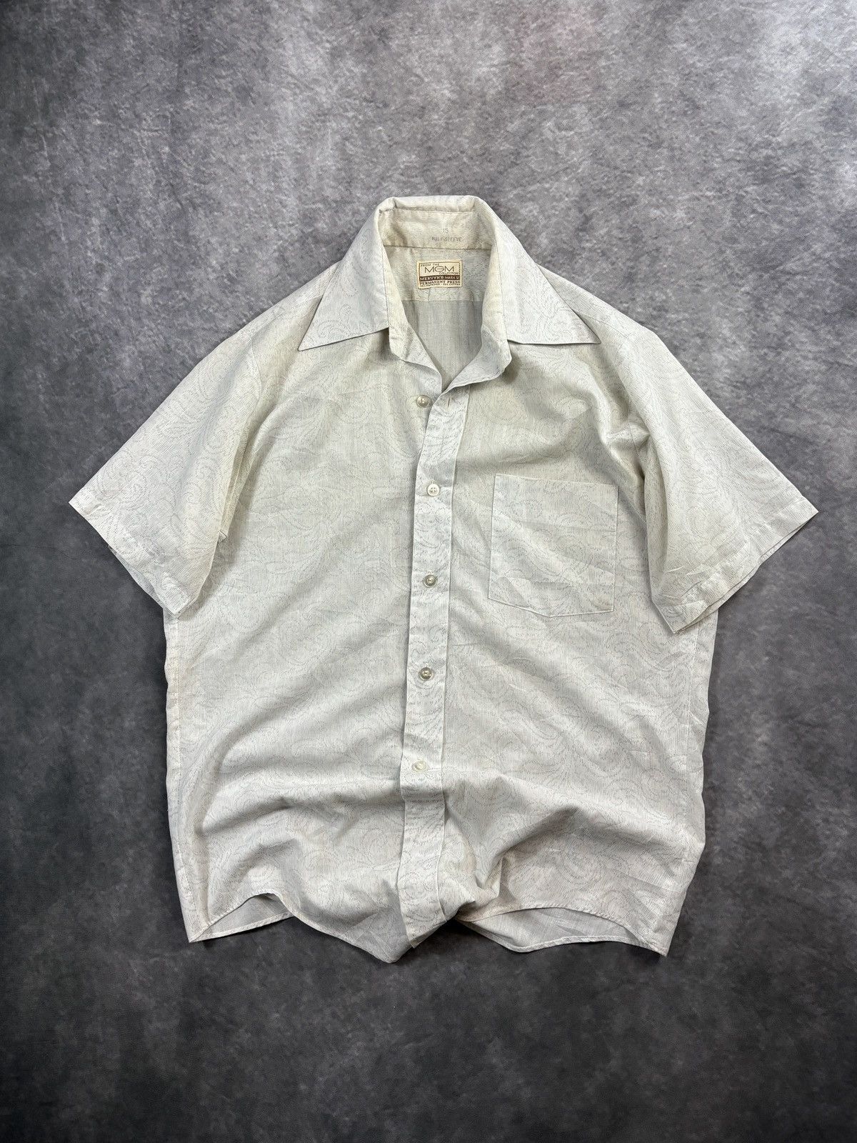 Vintage 1970s MGM Collection Vintage Shortsleeve Shirt Paisely Size US S / EU 44-46 / 1 - 1 Thumbnail