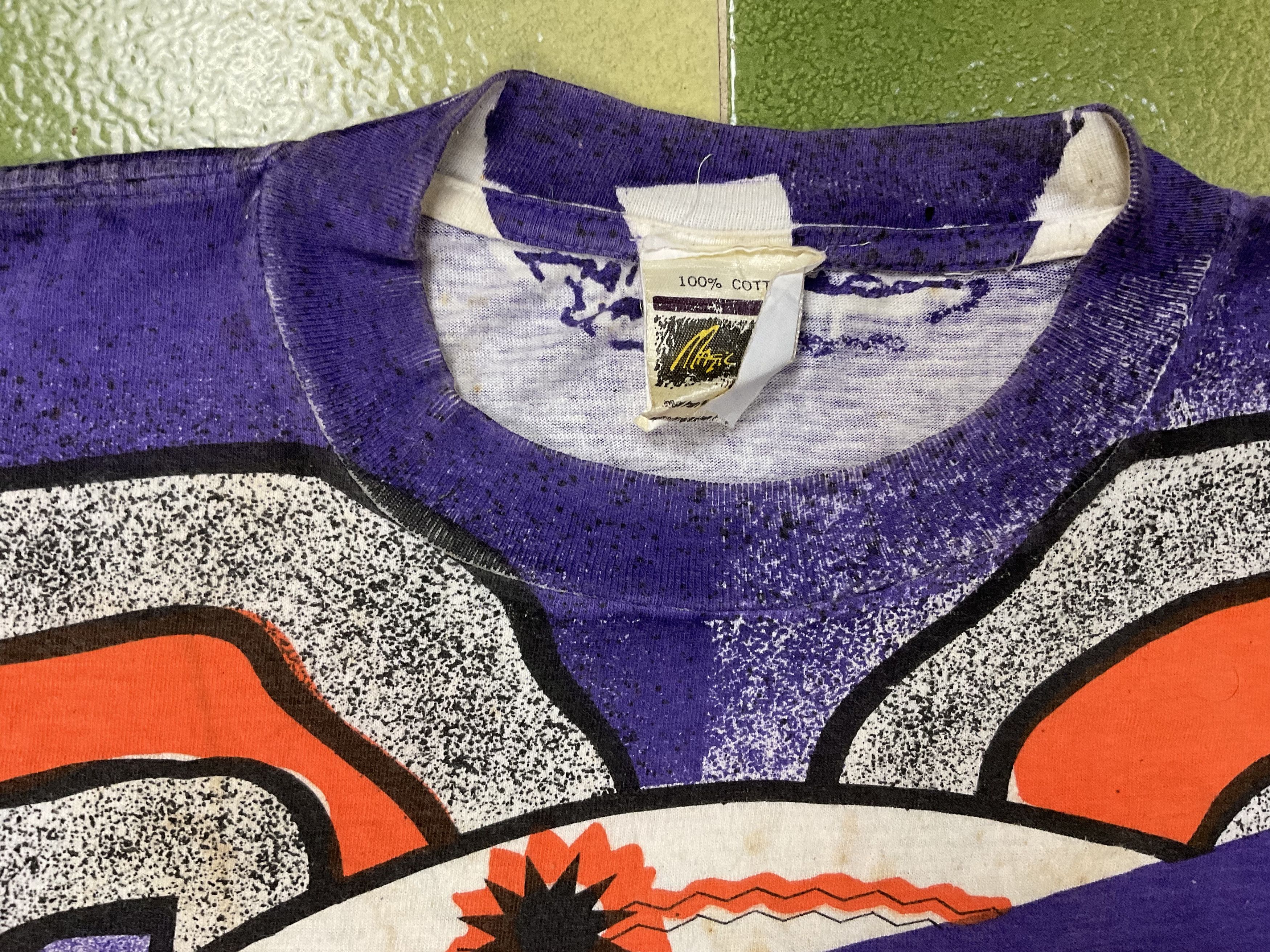 NBA Vintage 90s Phoenix Suns All Over Print T-Shirt Double Sided Size US L / EU 52-54 / 3 - 3 Thumbnail