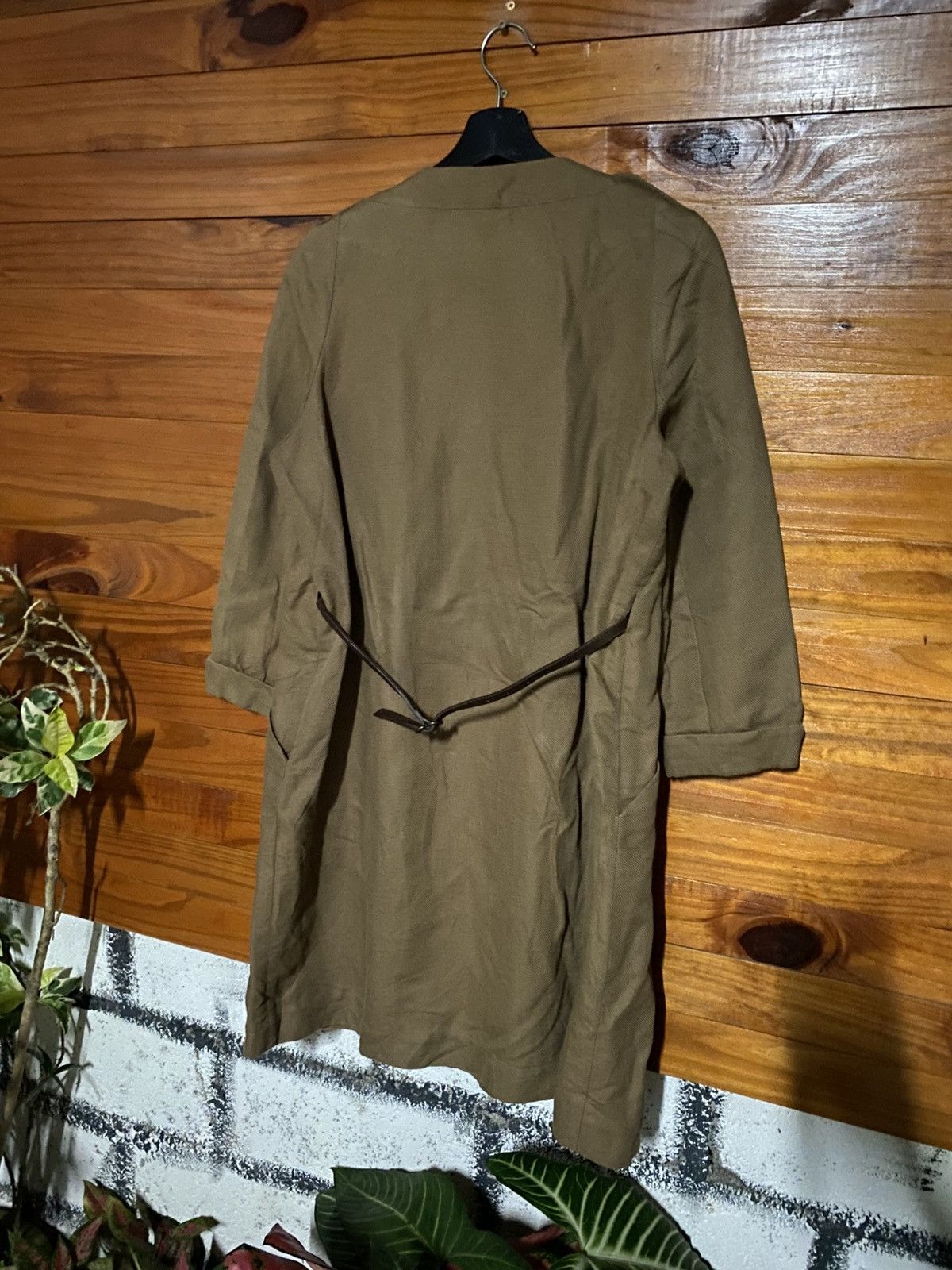Vintage Comptoir des Cotonniers Khaki Cotton Linen French Workwear Size M / US 6-8 / IT 42-44 - 9 Thumbnail