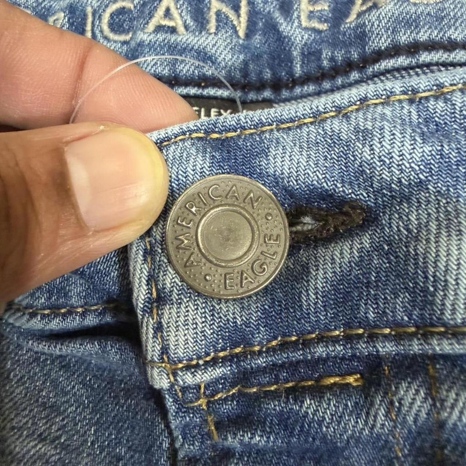 True Religion American Eagle Outfitters distressed slim fit blue jeans Size US 32 / EU 48 - 4 Thumbnail