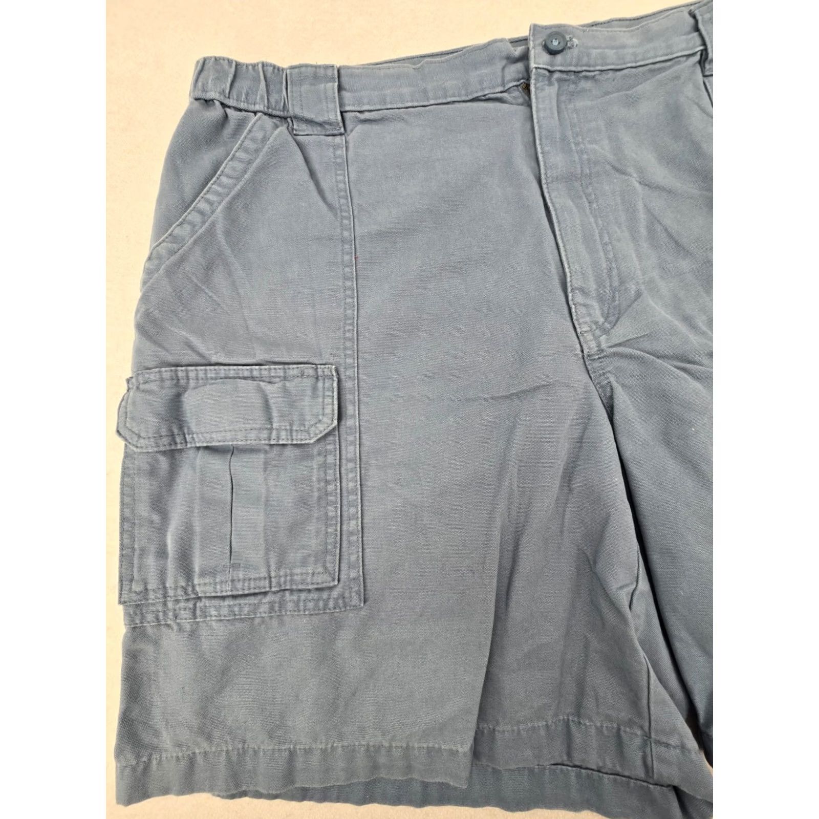 Savane Savane Men Cargo Shorts 42 Blue Elastic Waist Pocket Canvas 100% Cotton Cargo Size US 42 / EU 58 - 3 Thumbnail