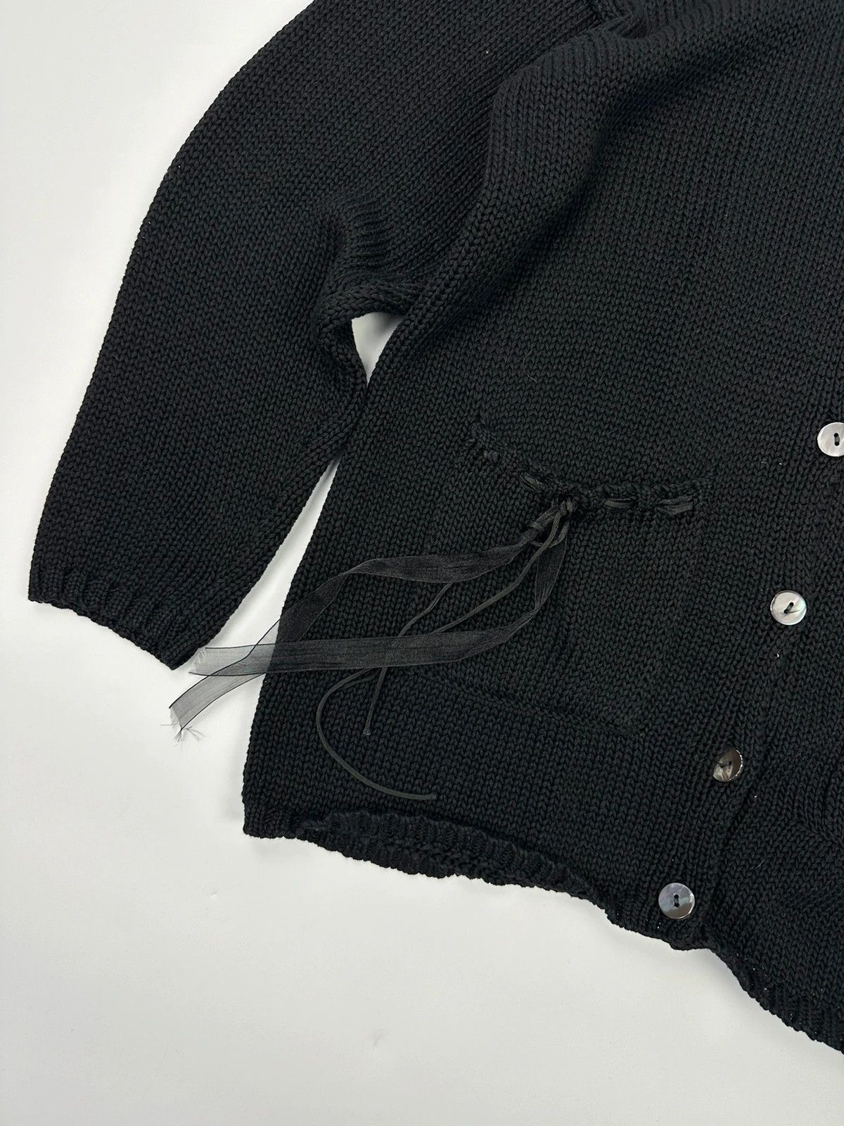 Jean Paul Gaultier Jean Paul Gautier Maille Femme Knit Cardigan Black Sweater Size M / US 6-8 / IT 42-44 - 3 Thumbnail