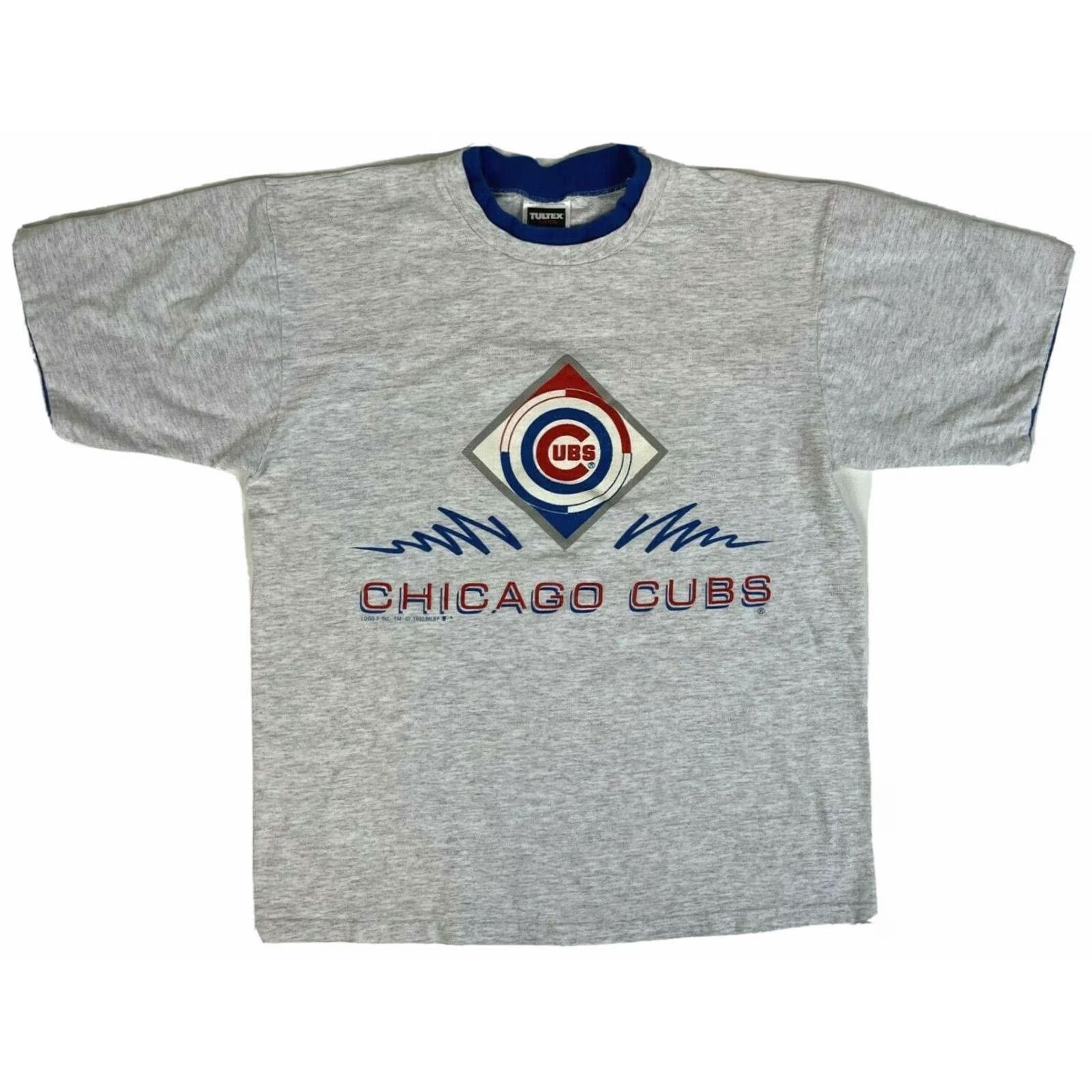 Tultex VINTAGE Chicago Cubs T-Shirt 1992 Tultex Regular Size L Gray Adults Mens Size US L / EU 52-54 / 3 - 2 Thumbnail