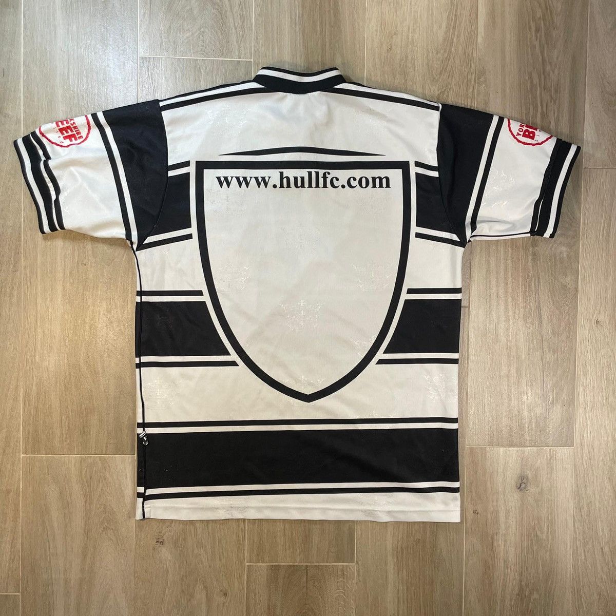 Other Hull FC black and white striped rugby shirt tee vintage 90s Size US L / EU 52-54 / 3 - 2 Thumbnail
