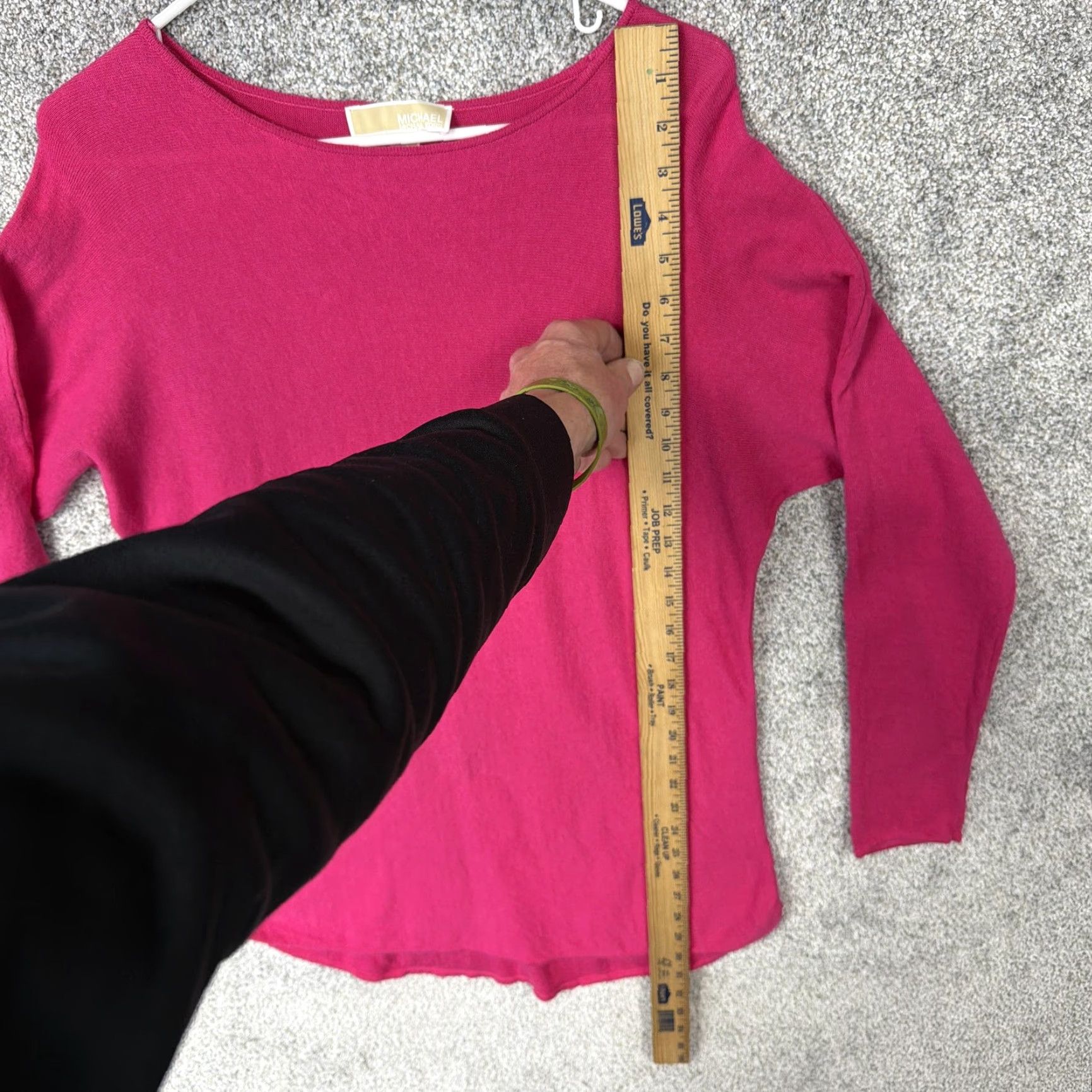 Vintage Michael Kors Sweater Womens M Pink Boat Neck Minimal Barbiecore Lagenlook Size M / US 6-8 / IT 42-44 - 2 Thumbnail