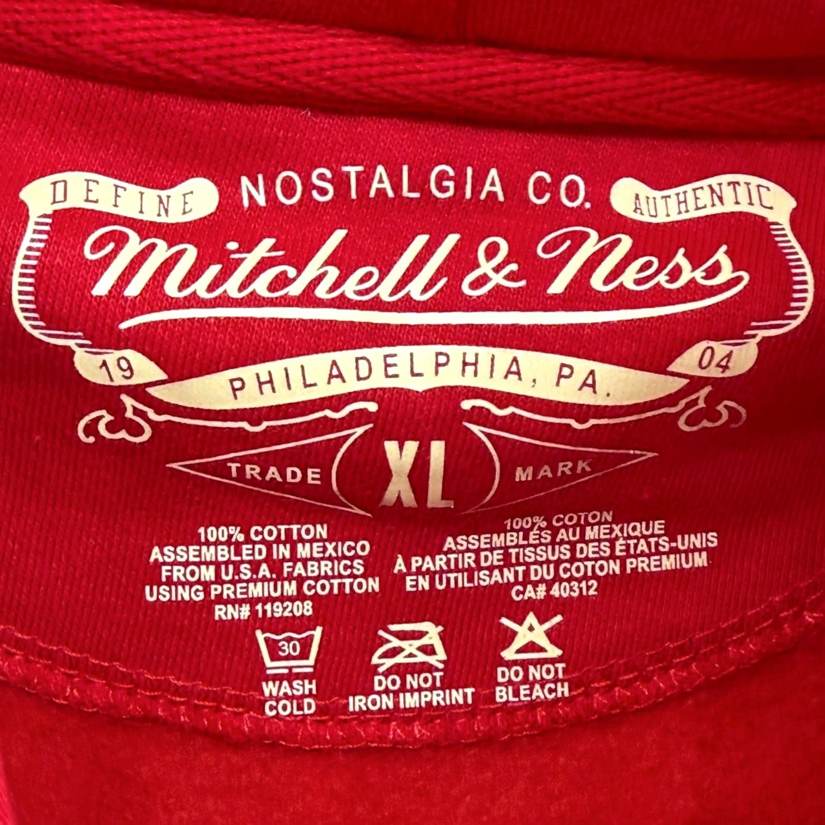 Mitchell & Ness Mitchell & Ness San Francisco 49ers Hoodie Mens XL Red NFL Throwbacks Graphic Print Size US XL / EU 56 / 4 - 5 Thumbnail