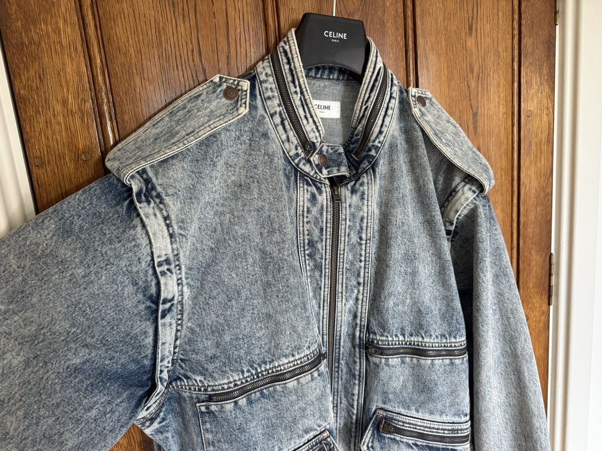 Celine Celine SS22 sequin so happy zip denim jacket vest Hedi rare Size US XL / EU 56 / 4 - 13 Thumbnail