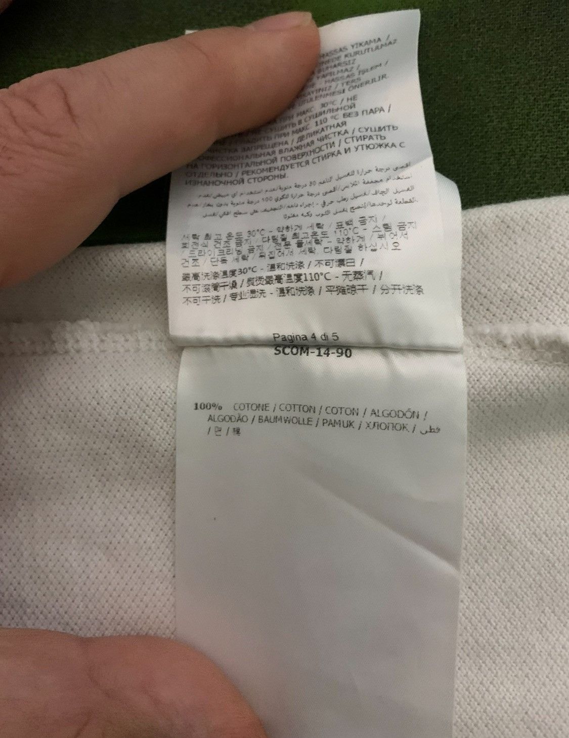 Moncler polo size M white