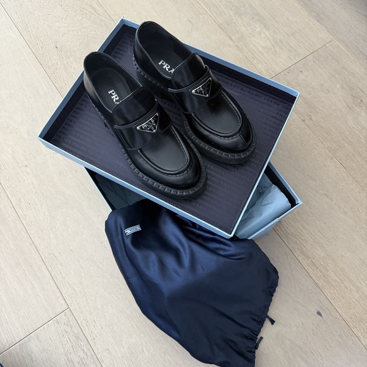 Prada Black Prada Loafers Size US 6 / IT 36 - 11 Thumbnail