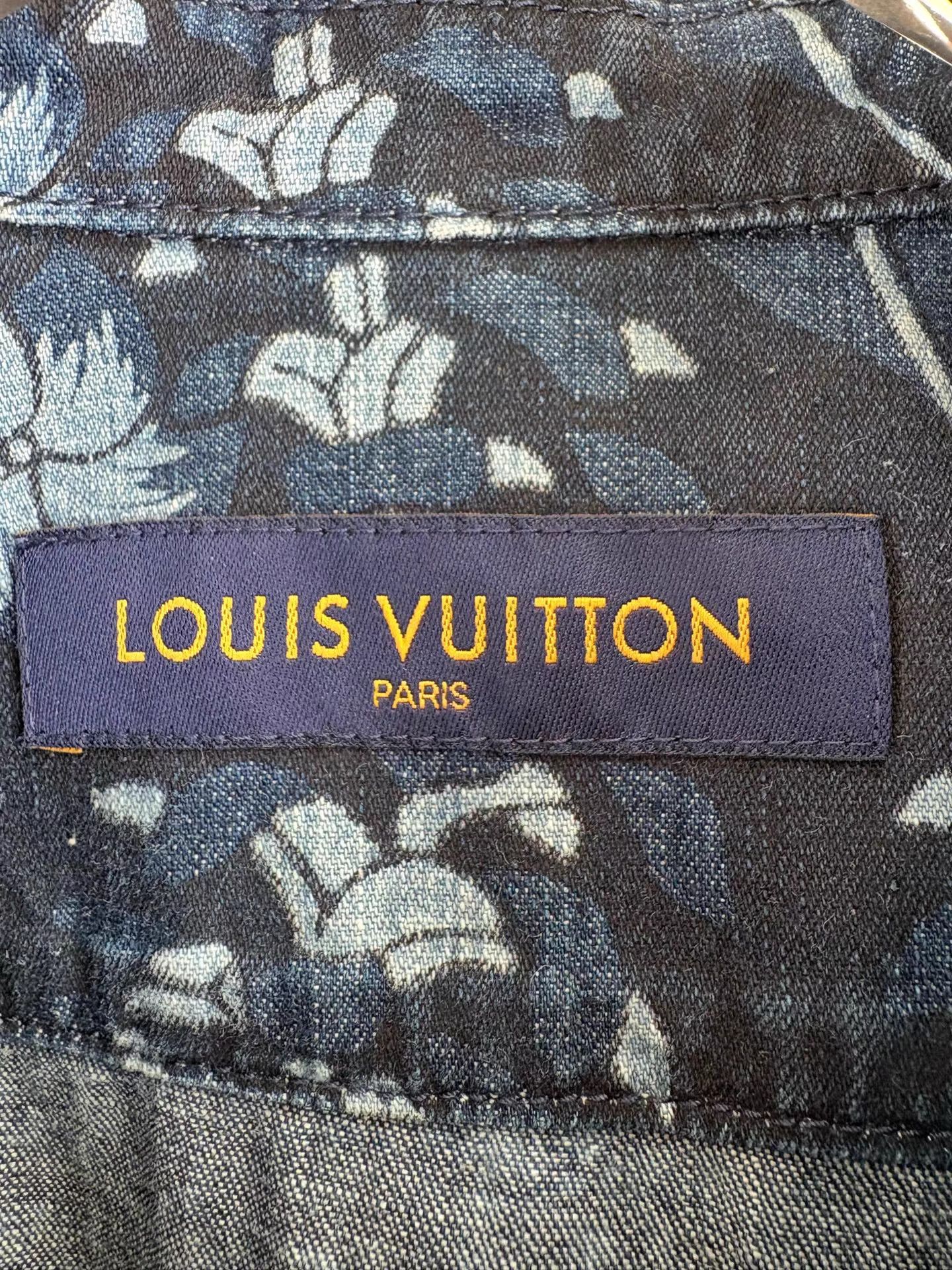 Louis Vuitton LV LOUIS VUITTON Leaf Denim Short Sleeve Shirt K1 Size US XXL / EU 58 / 5 - 4 Thumbnail