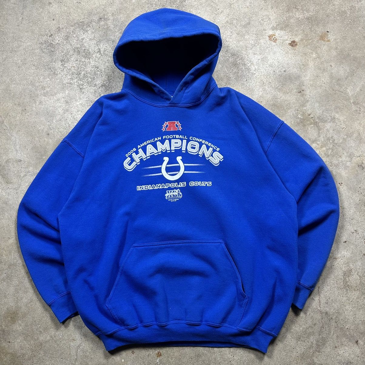 NFL Y2K 2006 NFL Indianapolis Colts AFC Champions Hoodie Size XL Size US XL / EU 56 / 4 - 1 Thumbnail