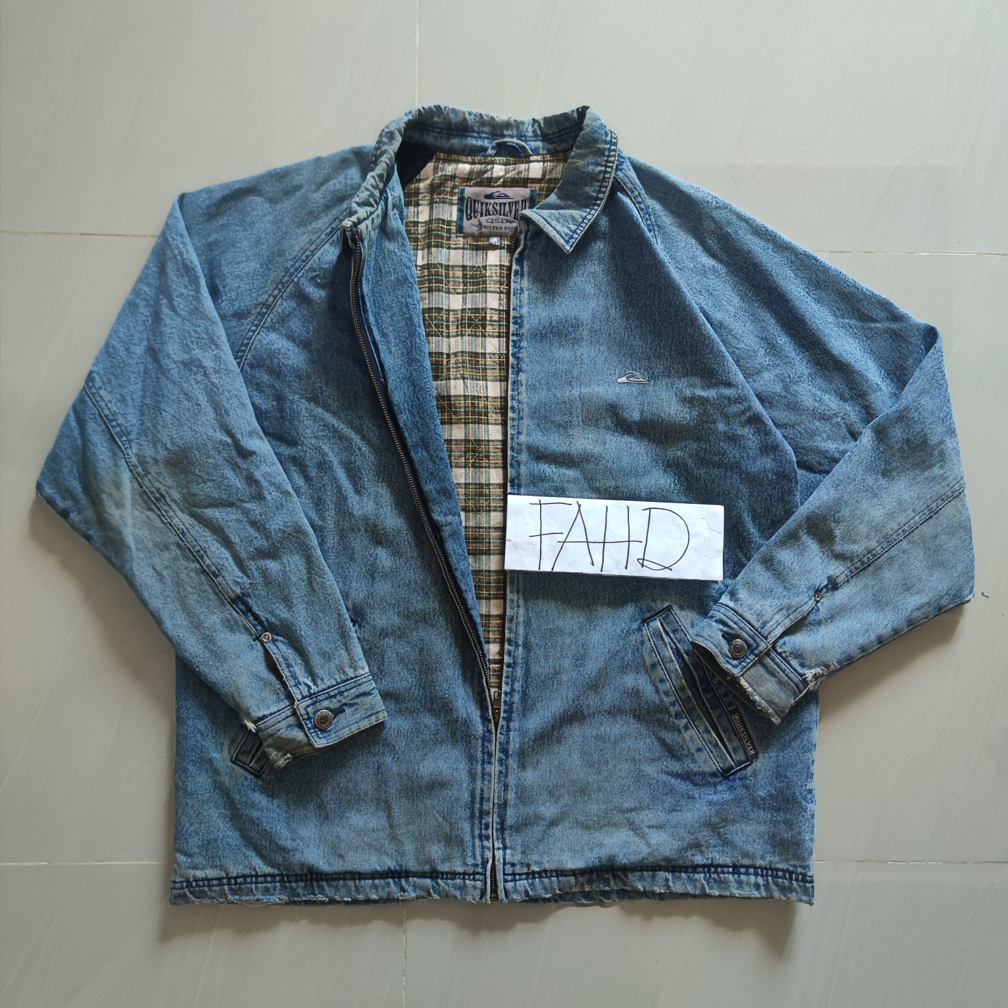 Quiksilver × Vintage VINTAGE 90S QUIKSILVER SALTWATER DENIM JACKET Size US M / EU 48-50 / 2 - 1 Thumbnail