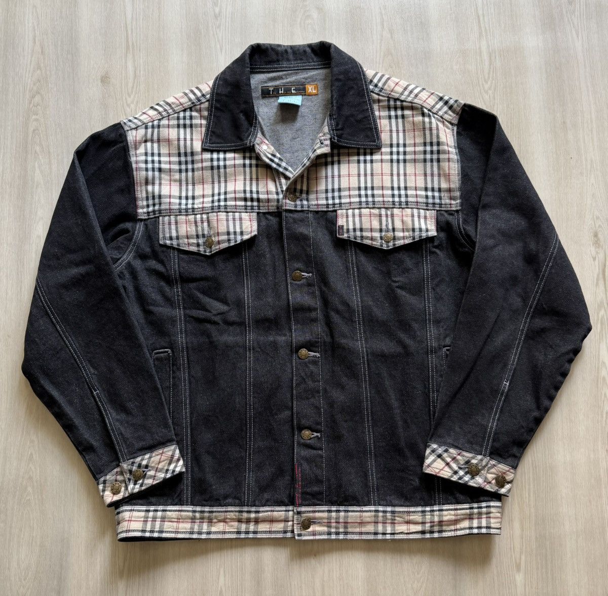 Vintage 90s The Hip Hop Elements Denim - Plaid Jacket / Jeans XL Size US XL / EU 56 / 4 - 2 Thumbnail