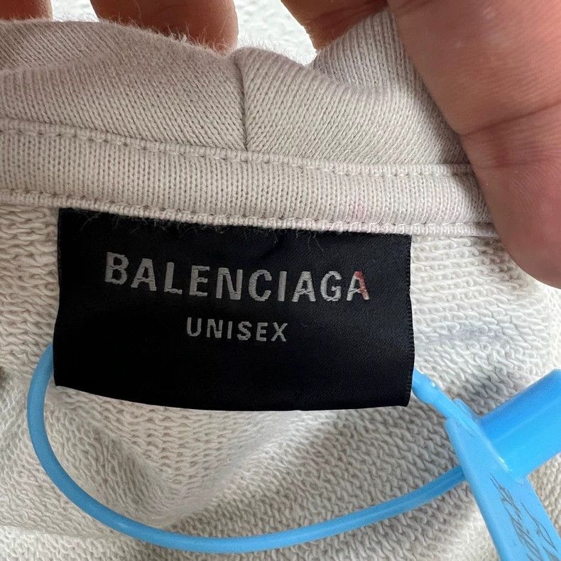 Balenciaga Balenciaga 3XL Embroidered Logo Beige Hoodie Size US M / EU 48-50 / 2 - 3 Thumbnail