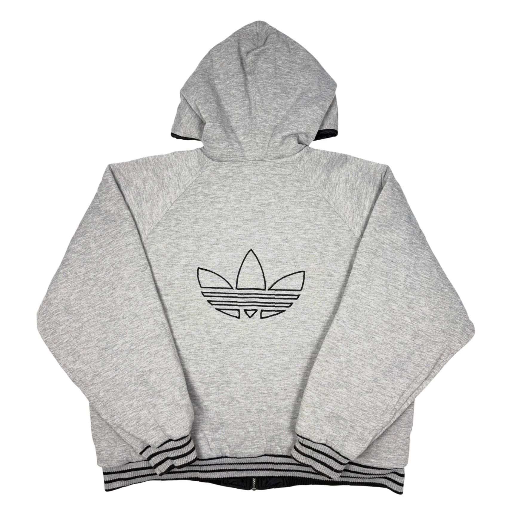 Adidas VINTAGE Adidas Trefoil Grey Hooded Parka Jacket Mens XL Size US XL / EU 56 / 4 - 2 Thumbnail