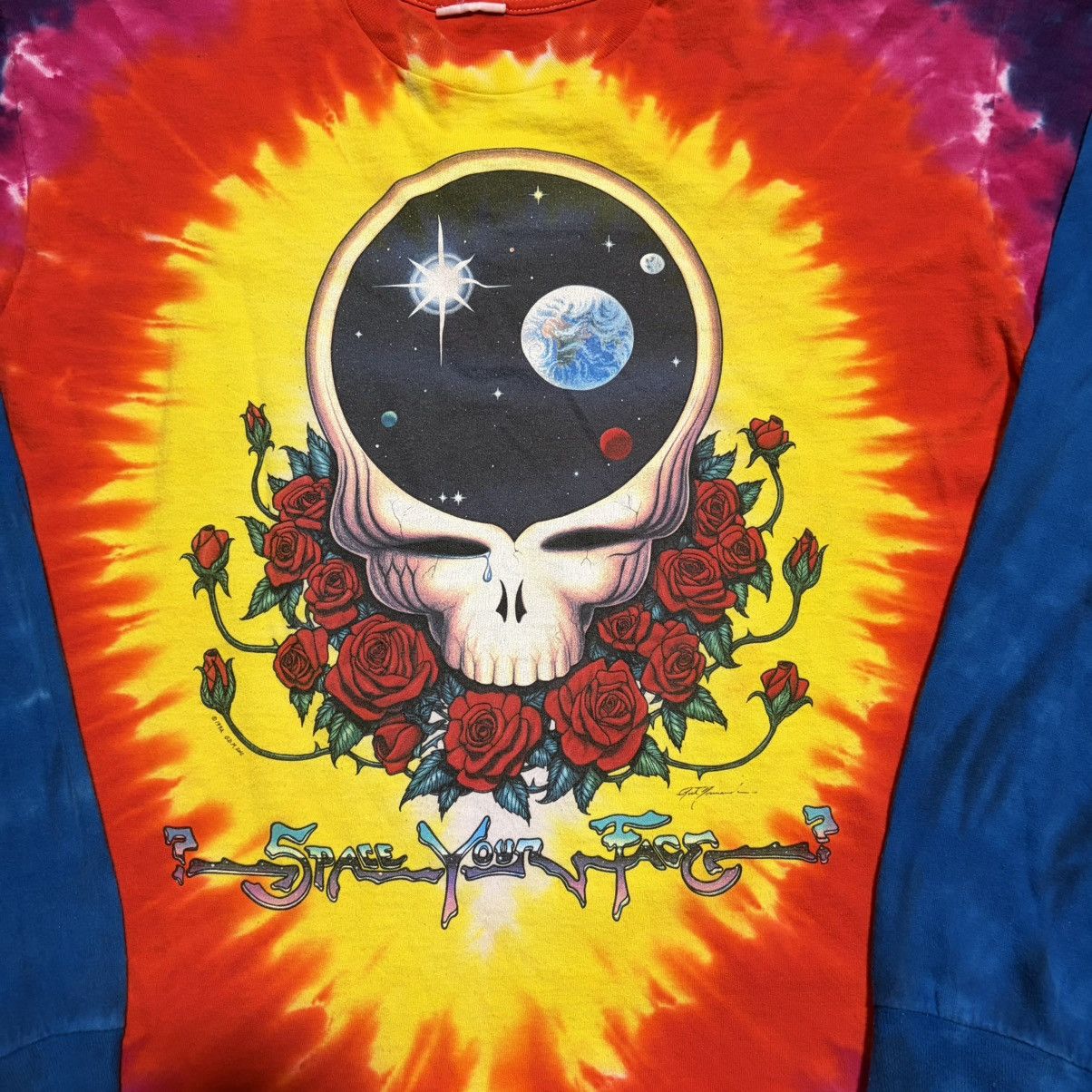 Grateful Dead Vintage Grateful Dead Space Your Face Long Sleeve T shirt Size US XL / EU 56 / 4 - 6 Thumbnail