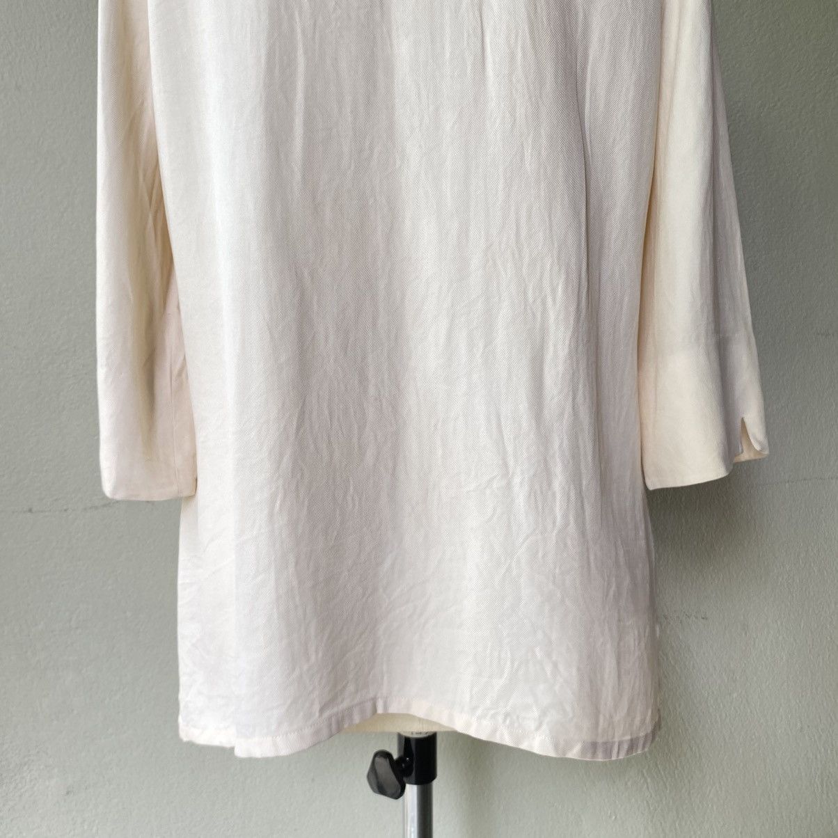 Designer × Japanese Brand LAUREN RALPH LAUREN Elegant Soft Chinese Knot Button Blouse Size M / US 6-8 / IT 42-44 - 23 Thumbnail