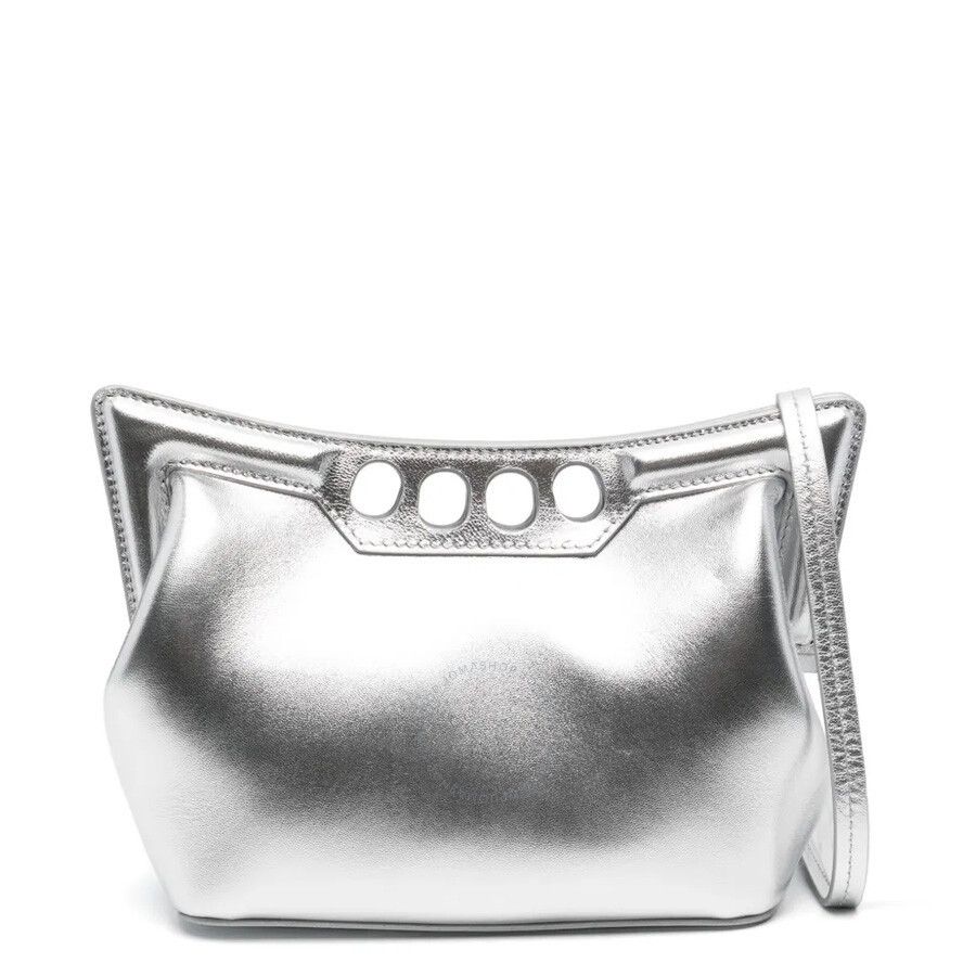 Alexander McQueen o1w1db10925 Size: OS/The Peak Bag Small in Silver Size ONE SIZE - 1 Thumbnail
