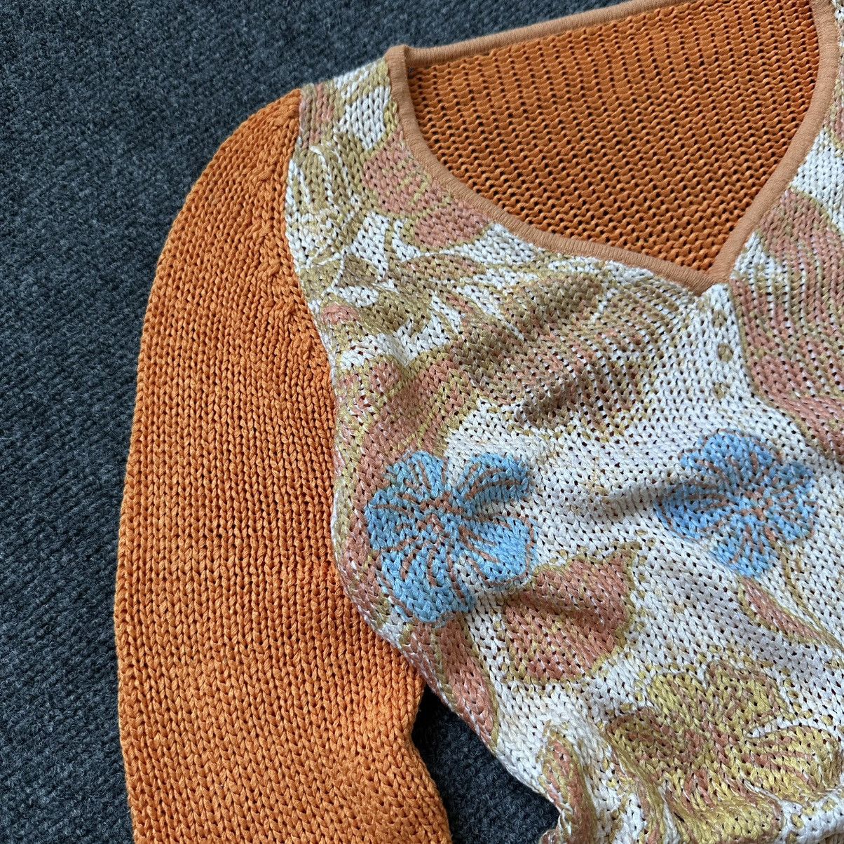 If Six Was Nine VTG Knit V Neck Sweater Long Y2K 00s USA Hype Trend Pop Grun Size S / US 4 / IT 40 - 9 Thumbnail