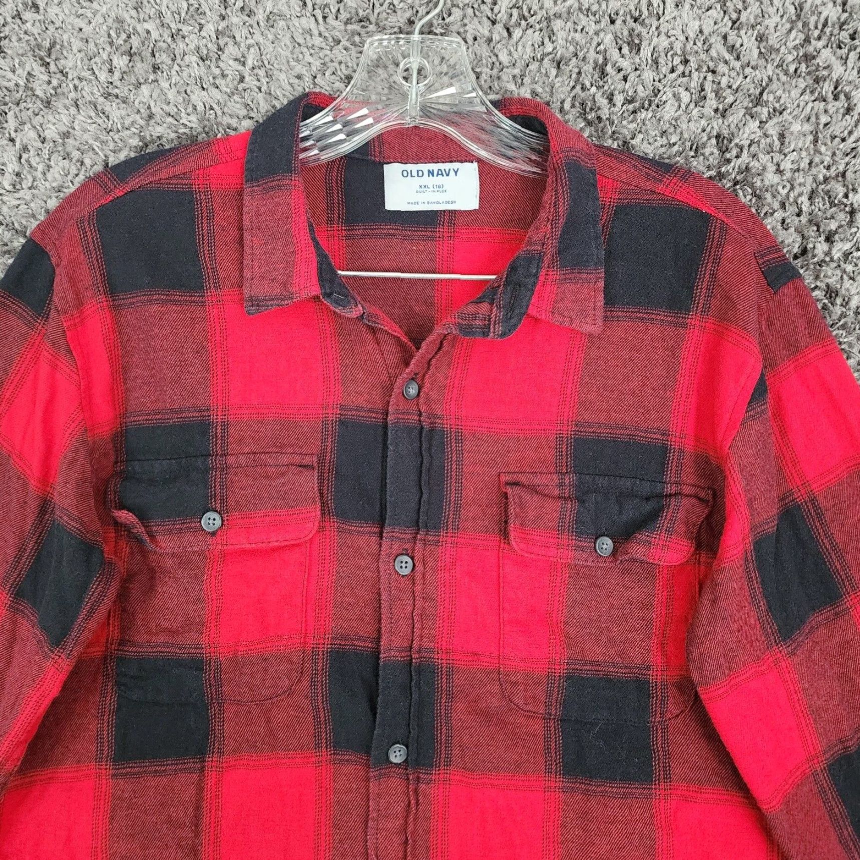 Old Navy VINTAGE Old Navy Womens Red Black Plaid Long Sleeve Button-Up Flannel Size 2XL Womens Size XXL / US 16-18 / IT 52-54 - 3 Thumbnail