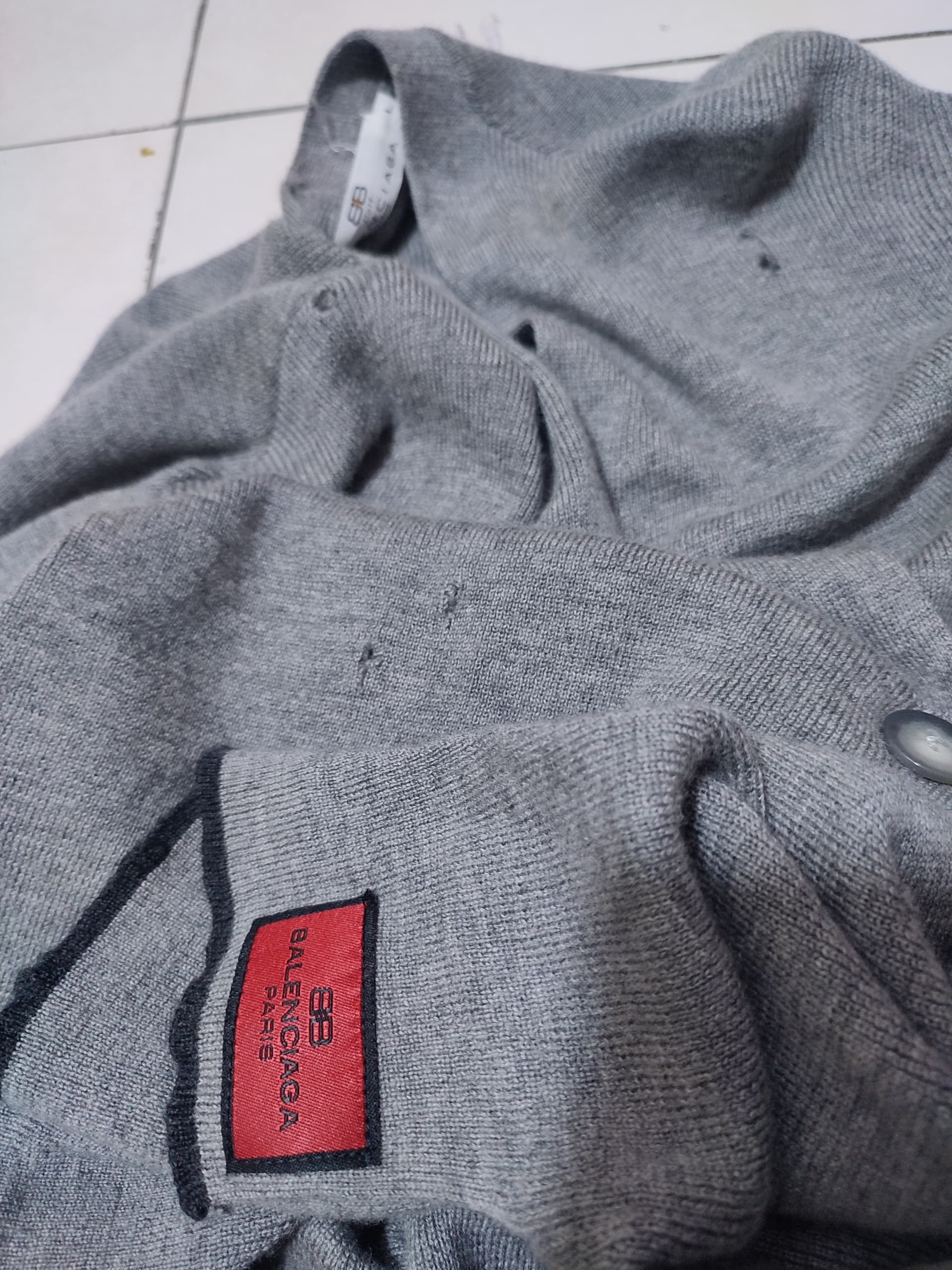 Balenciaga Vintage distressed Balenciaga sport cardigan Size US L / EU 52-54 / 3 - 6 Thumbnail