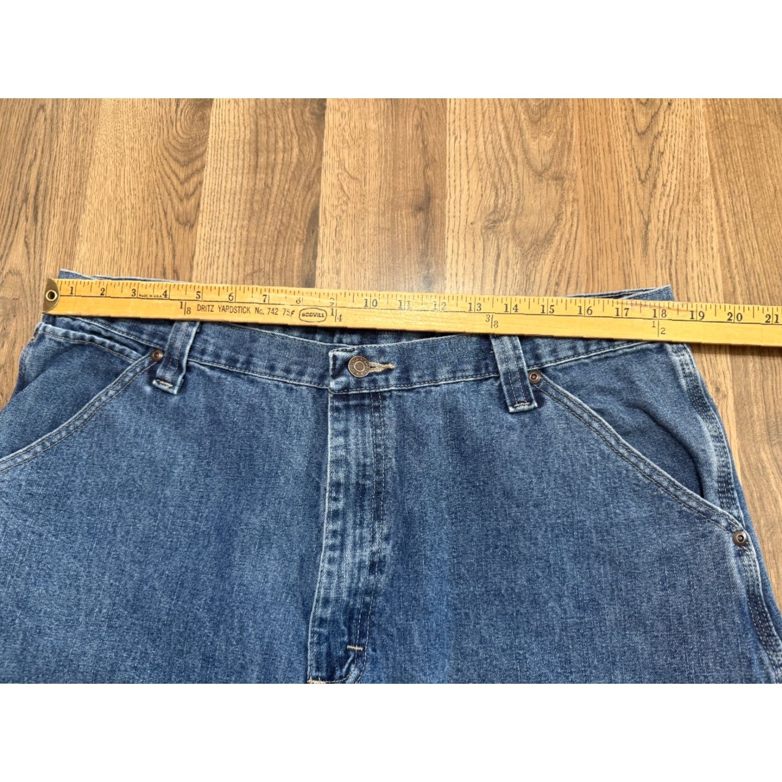 Wrangler Wrangler Jeans, Men’s 38x32, Blue Denim, Straight Leg, 5-Pocket Design, Regular Fit, All Season, Machine Washable, Zip Closure, Cotton, Denim Clothing Size US 38 / EU 54 - 5 Thumbnail