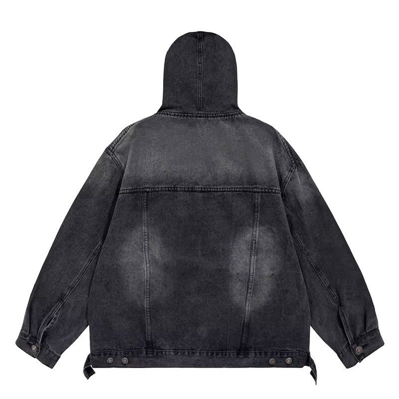 Japanese Brand × Vintage Y2K Oversized Hoodie Distressed Denim Pockets Size US XXL / EU 58 / 5 - 3 Thumbnail