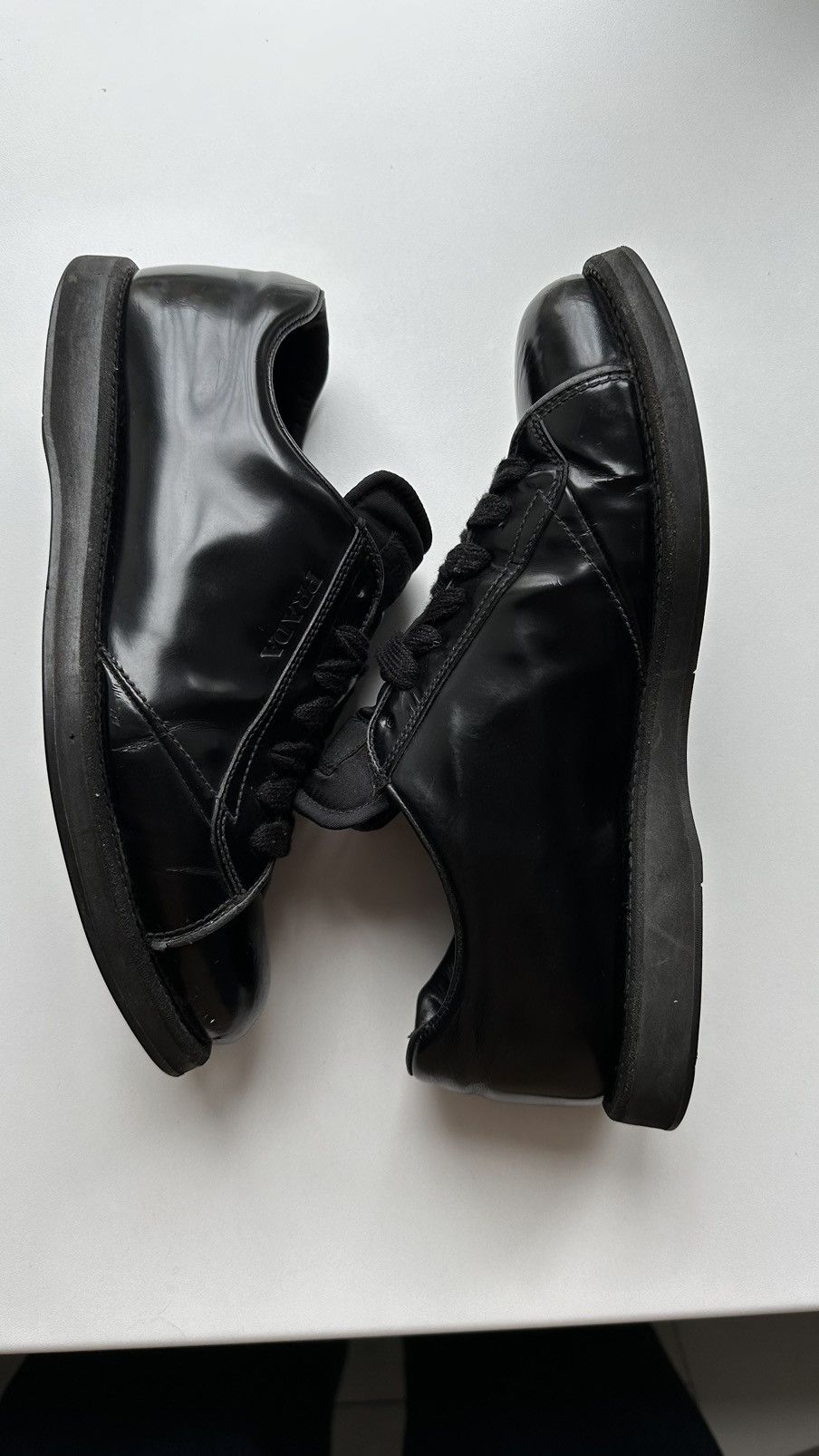 Prada Prada Leather Total Black Woman Shoes Size 5/39 Made Italy Size US 9.5 / IT 39.5 - 7 Thumbnail