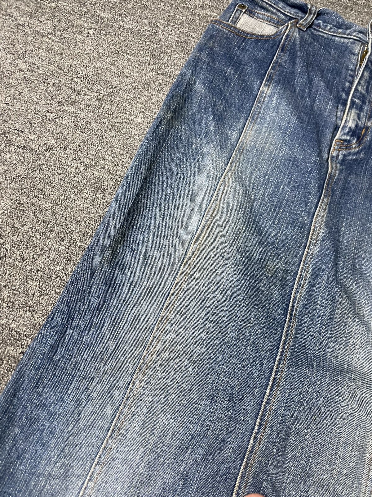 Japanese Brand × Vintage STRETCH Japanese Brand Mermaid Jeans Skirt (83) Size 26" / US 2 / IT 38 - 8 Thumbnail