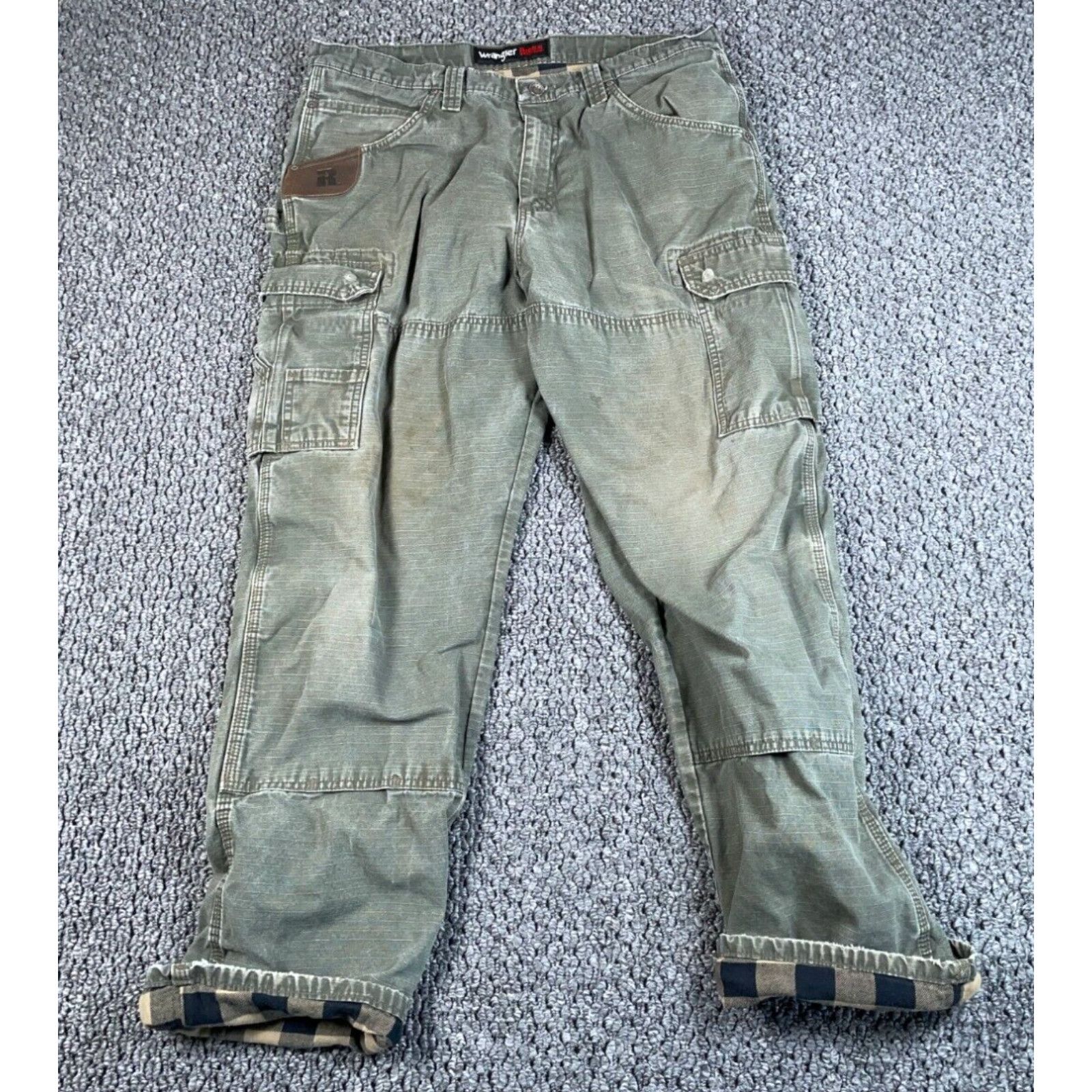 Mens wrangler lined cargo shops pants