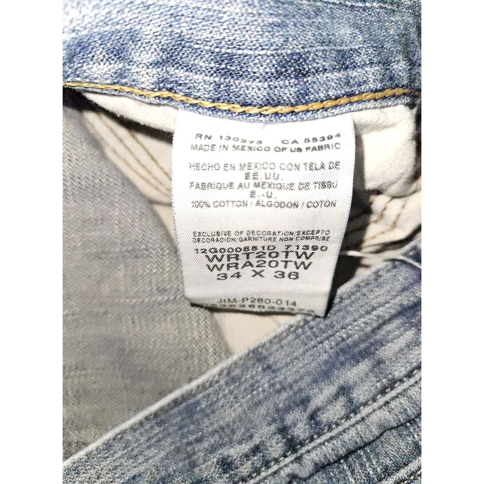 Wrangler VINTAGE Wrangler Bootcut Jeans Mens 34x36 Blue Denim Distressed Cowboy Western Size US 34 / EU 50 - 3 Thumbnail