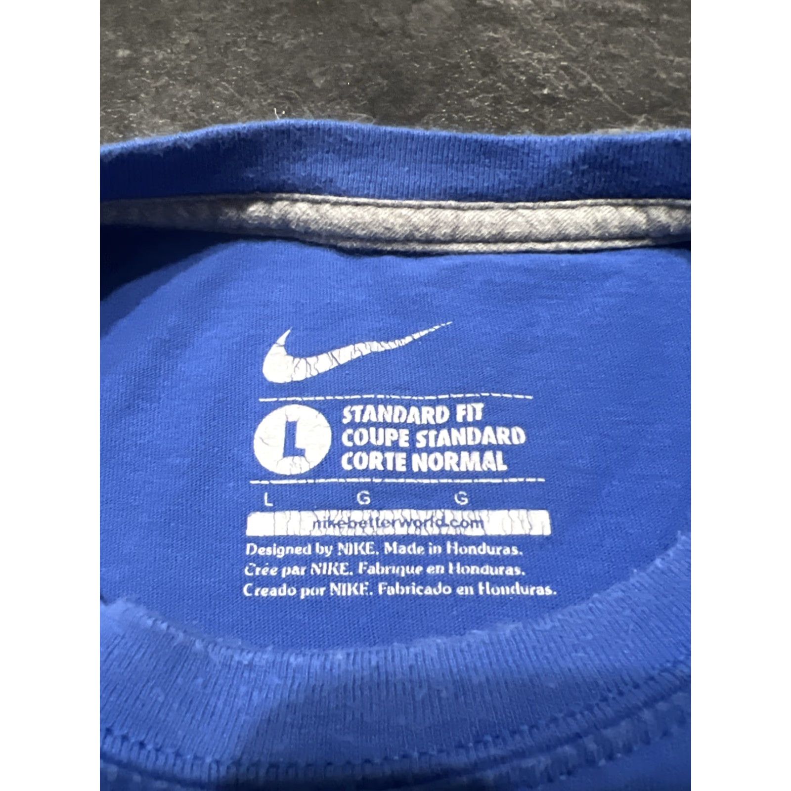 Nike Men's Nike Football Icon Logo Tee Shirt Blue L T-Shirt Size US L / EU 52-54 / 3 - 5 Thumbnail