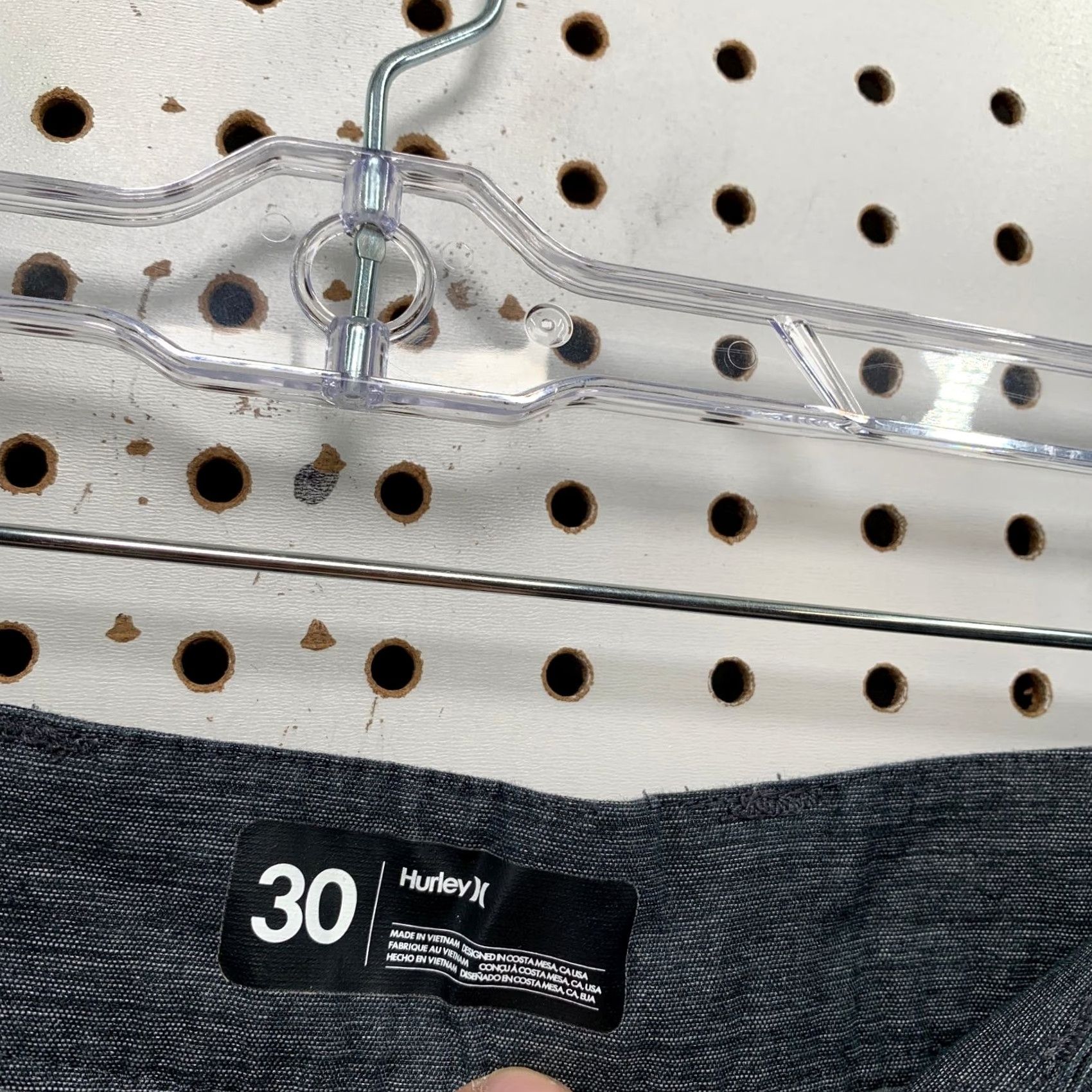 Hurley Hurley Chino Shorts Mens 30 Gray Stretch Golf Preppy Casual 32x9 Size US 30 / EU 46 - 3 Thumbnail