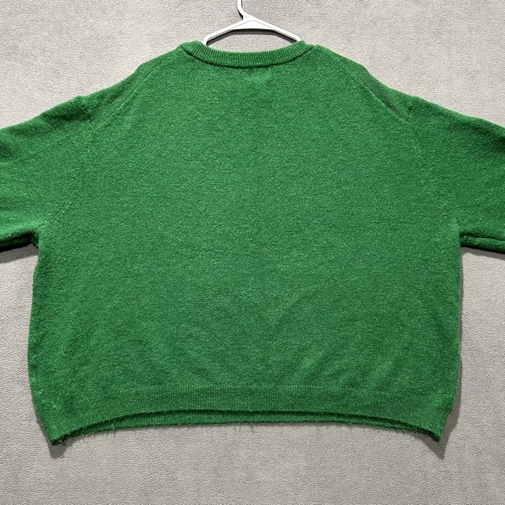H&M H&M Sweater Womens 4XL Green Knit Crew Neck Polyester Acrylic Wool Blend Stretch Size XXL / US 16-18 / IT 52-54 - 2 Thumbnail