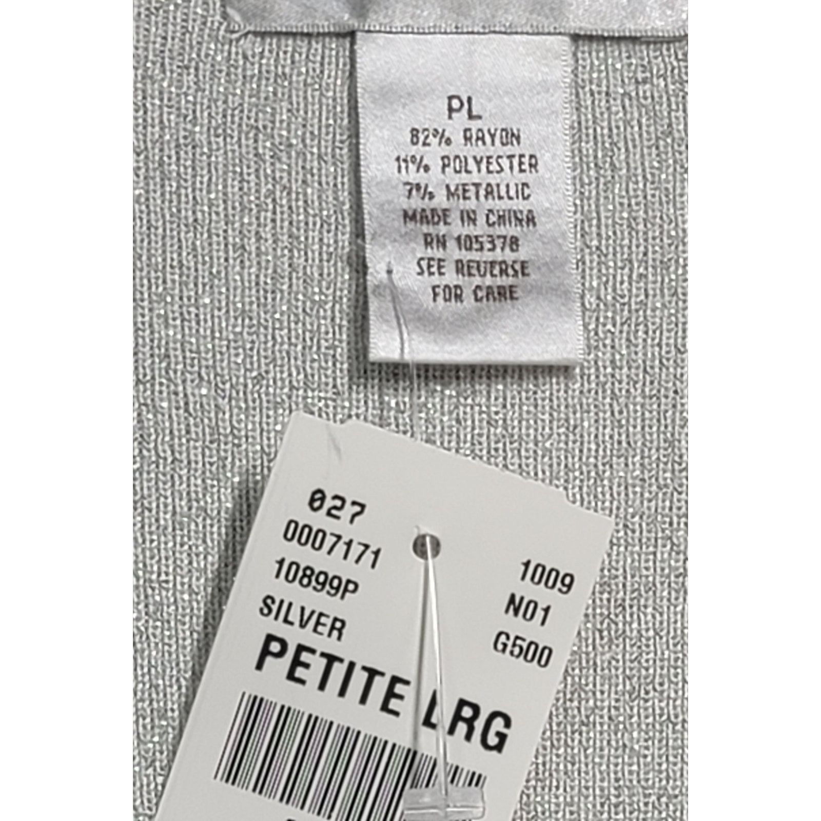 Other Draper's & Damon's White Silver Metallic Top PL NWT Size L / US 10 / IT 46 - 3 Thumbnail