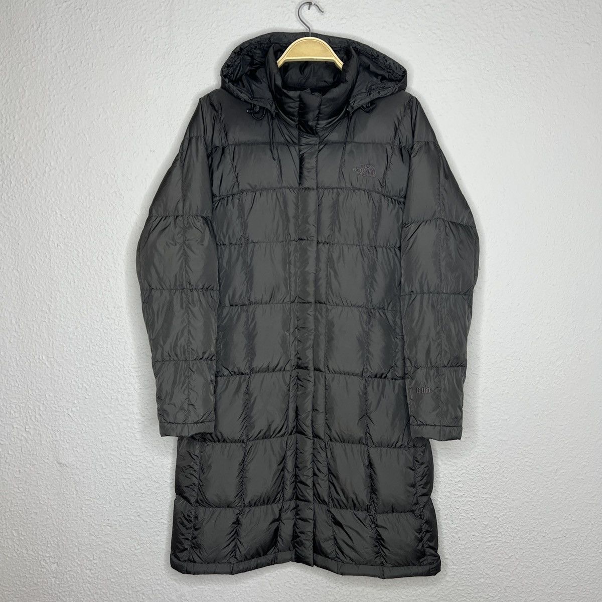 image of Outdoor Life x The North Face North Face Parka 600 Down Metropolis Long Puffer Coat Jacket in Grey,